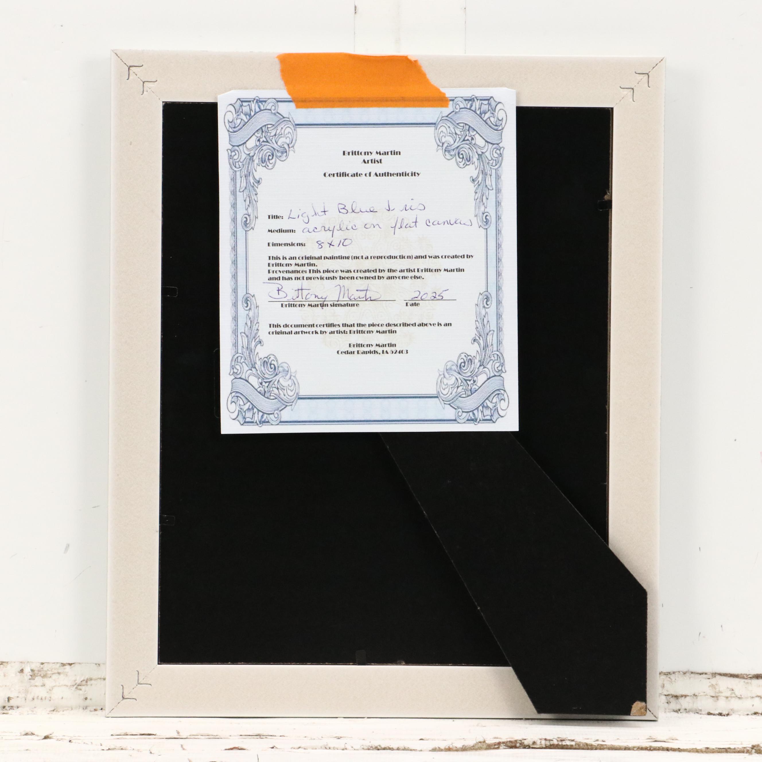 Brittony Martin Acrylic Painting "Light Blue Iris," 2025