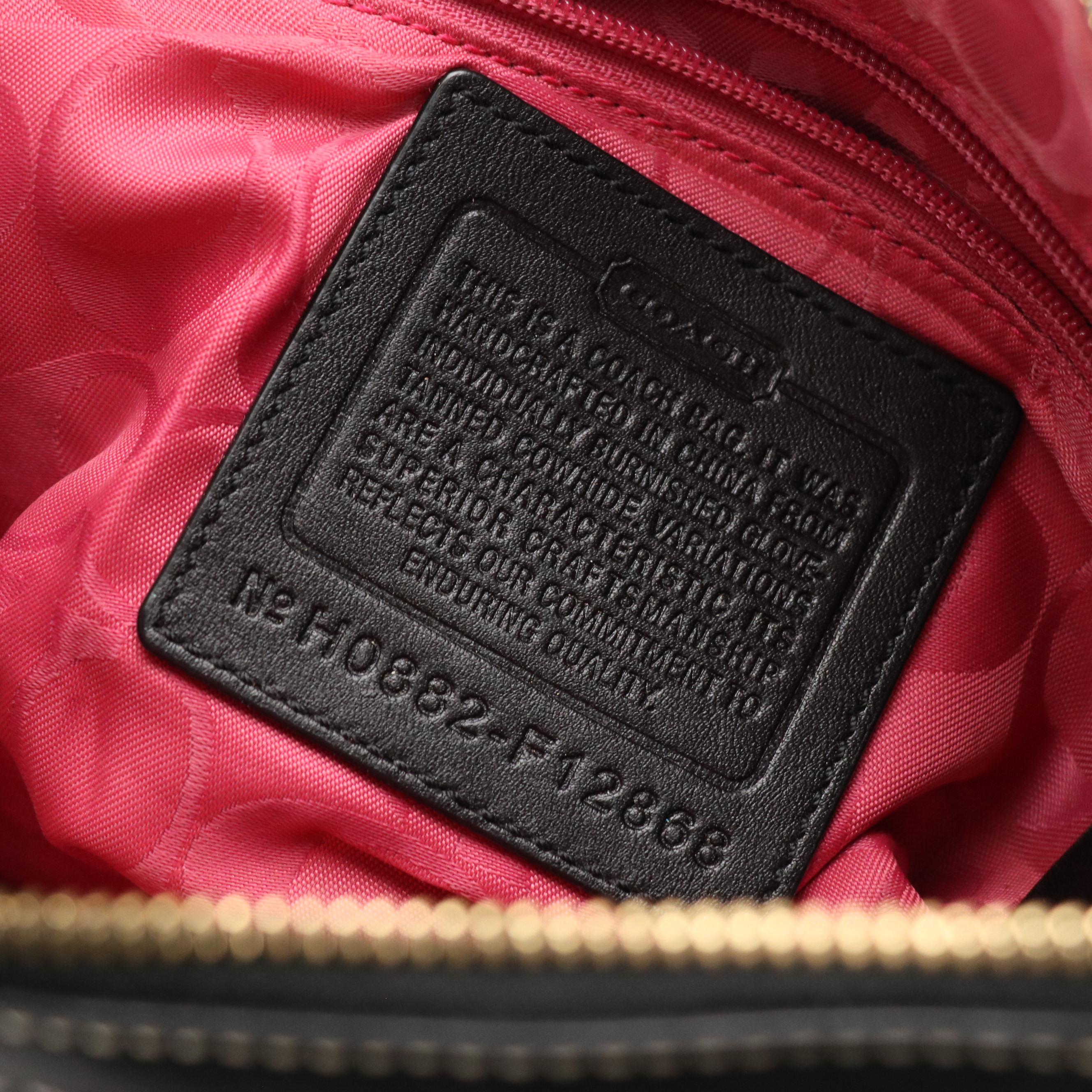 Coach Legacy Turn-Lock Shoulder Bag in Black Leather