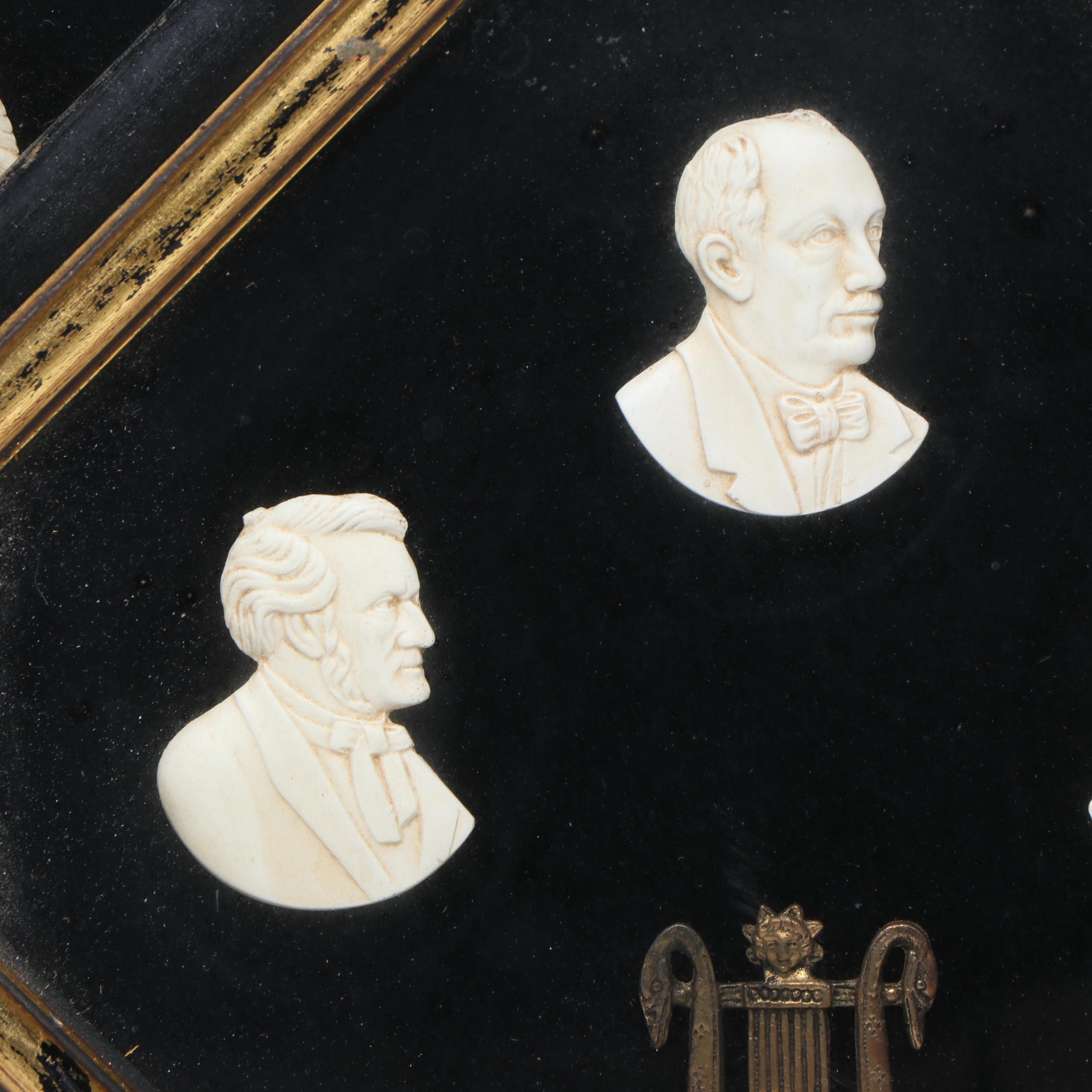 Sungott Studios Historical Figures Cameo Portraits in Octagonal Wooden Frames
