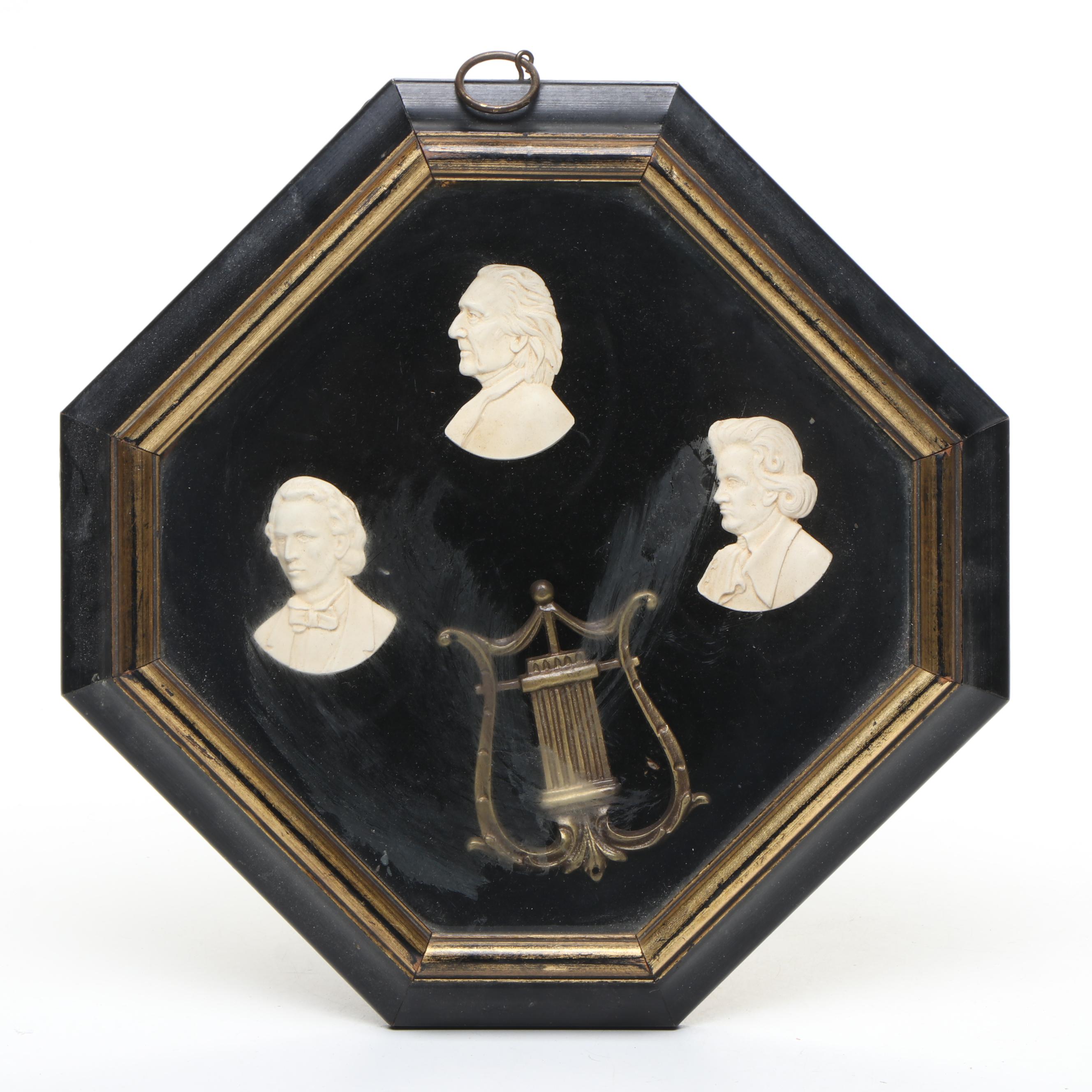 Sungott Studios Historical Figures Cameo Portraits in Octagonal Wooden Frames