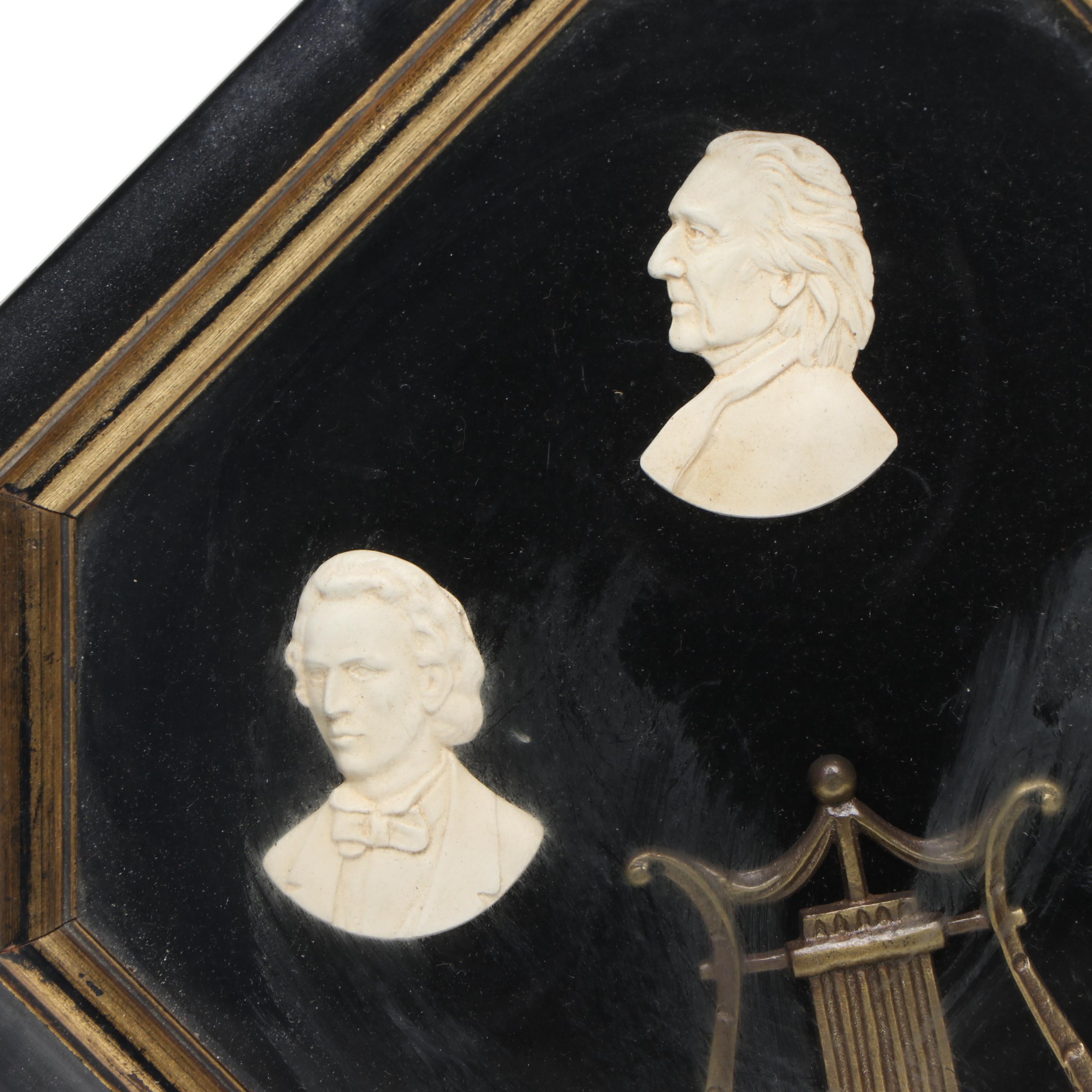 Sungott Studios Historical Figures Cameo Portraits in Octagonal Wooden Frames