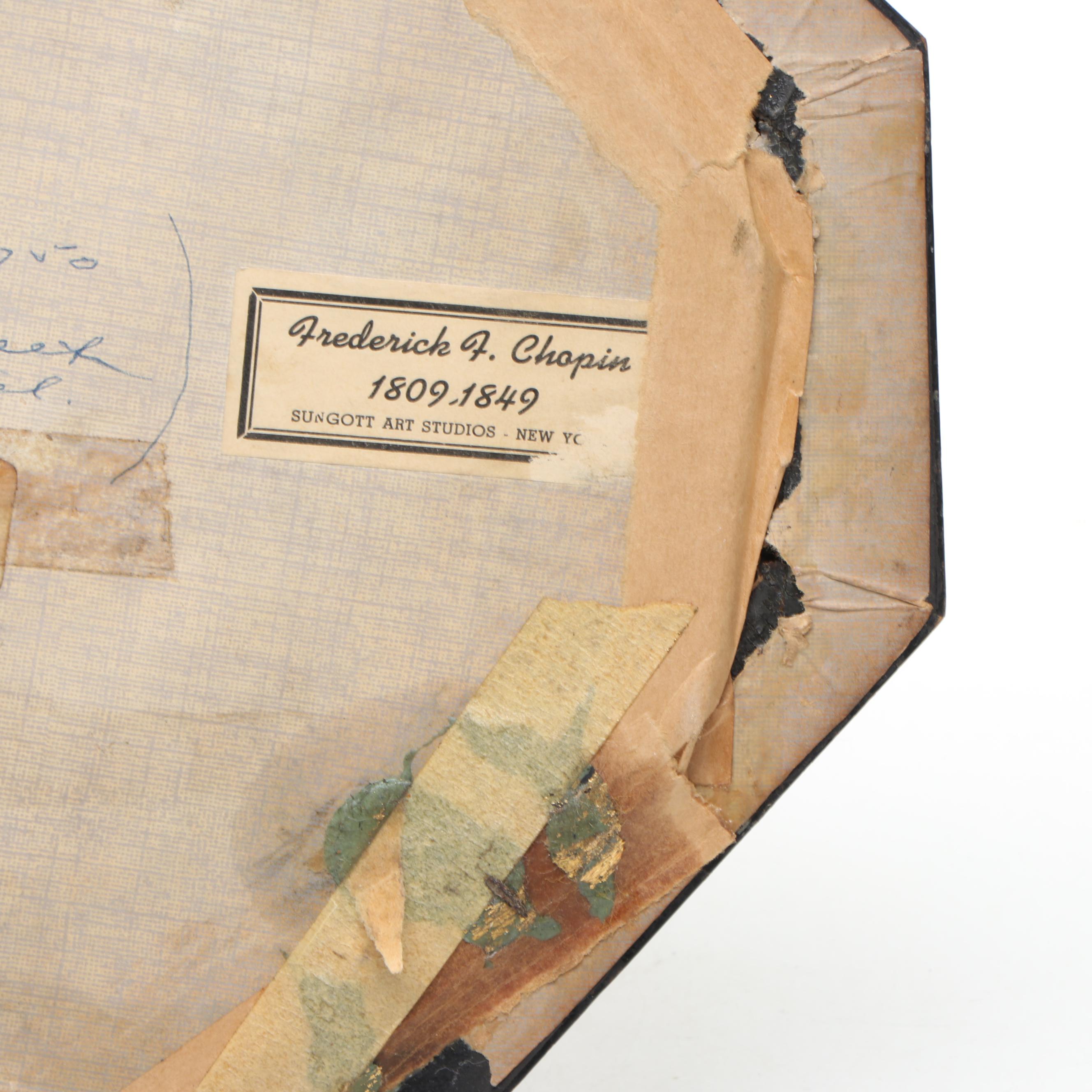 Sungott Studios Historical Figures Cameo Portraits in Octagonal Wooden Frames