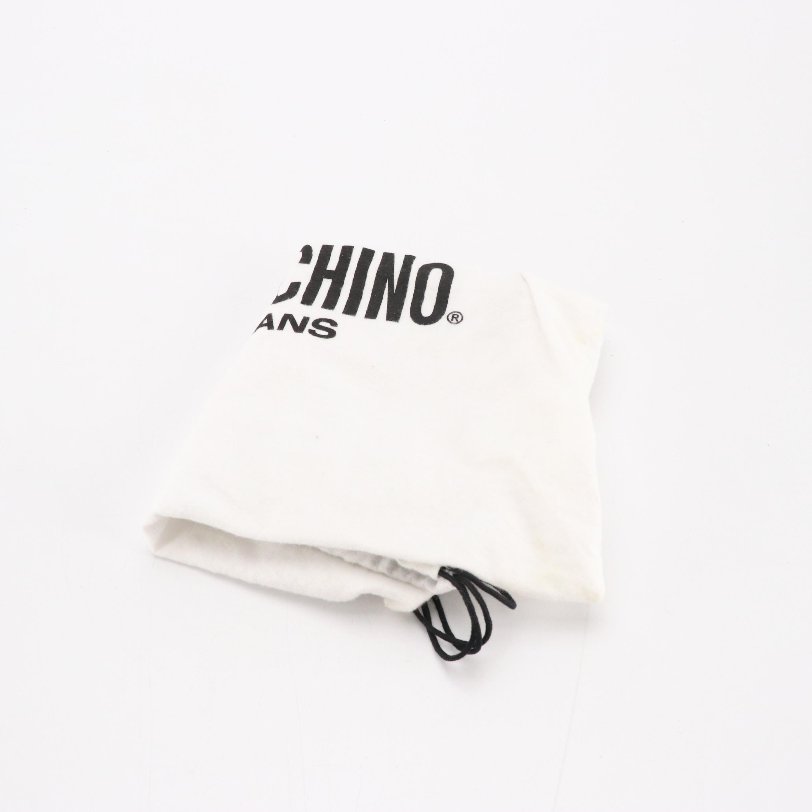 Moschino Jeans Dog Shape Zip Bag in Orange PVC