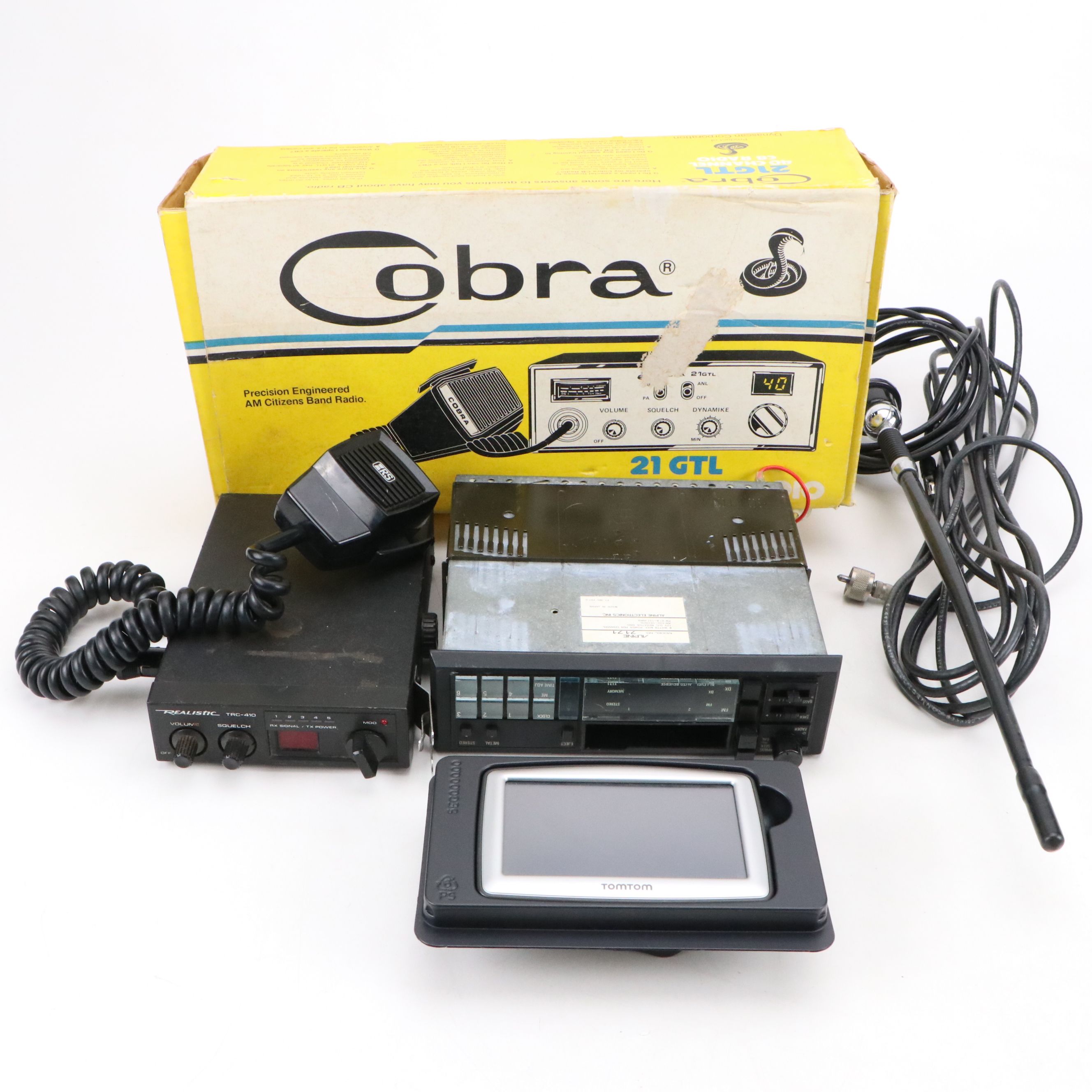 Alpine Cassette Stereo with TomTom GPS and CB Radios