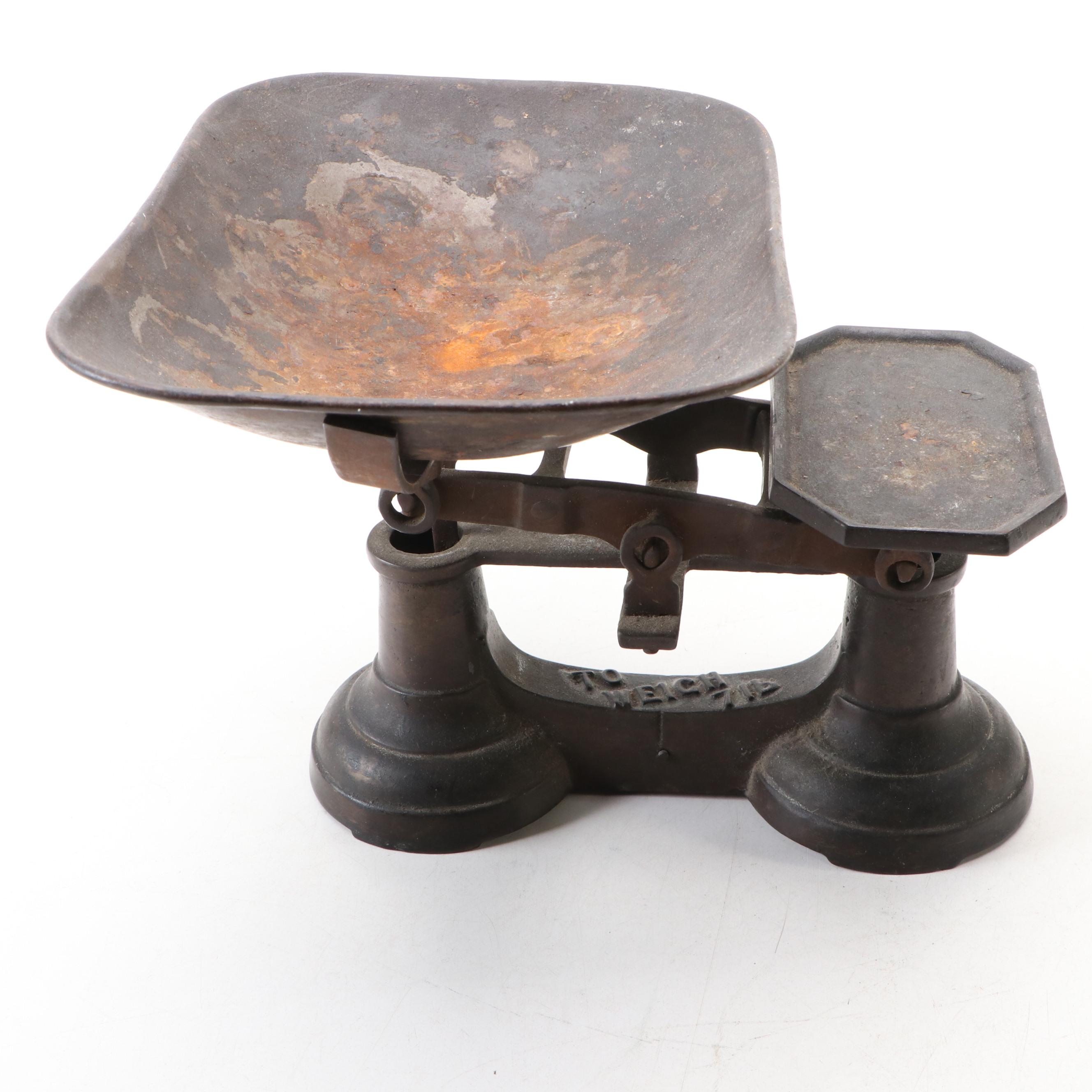 Salter's English "Household Scale" with Other Antique Cast Iron Scale