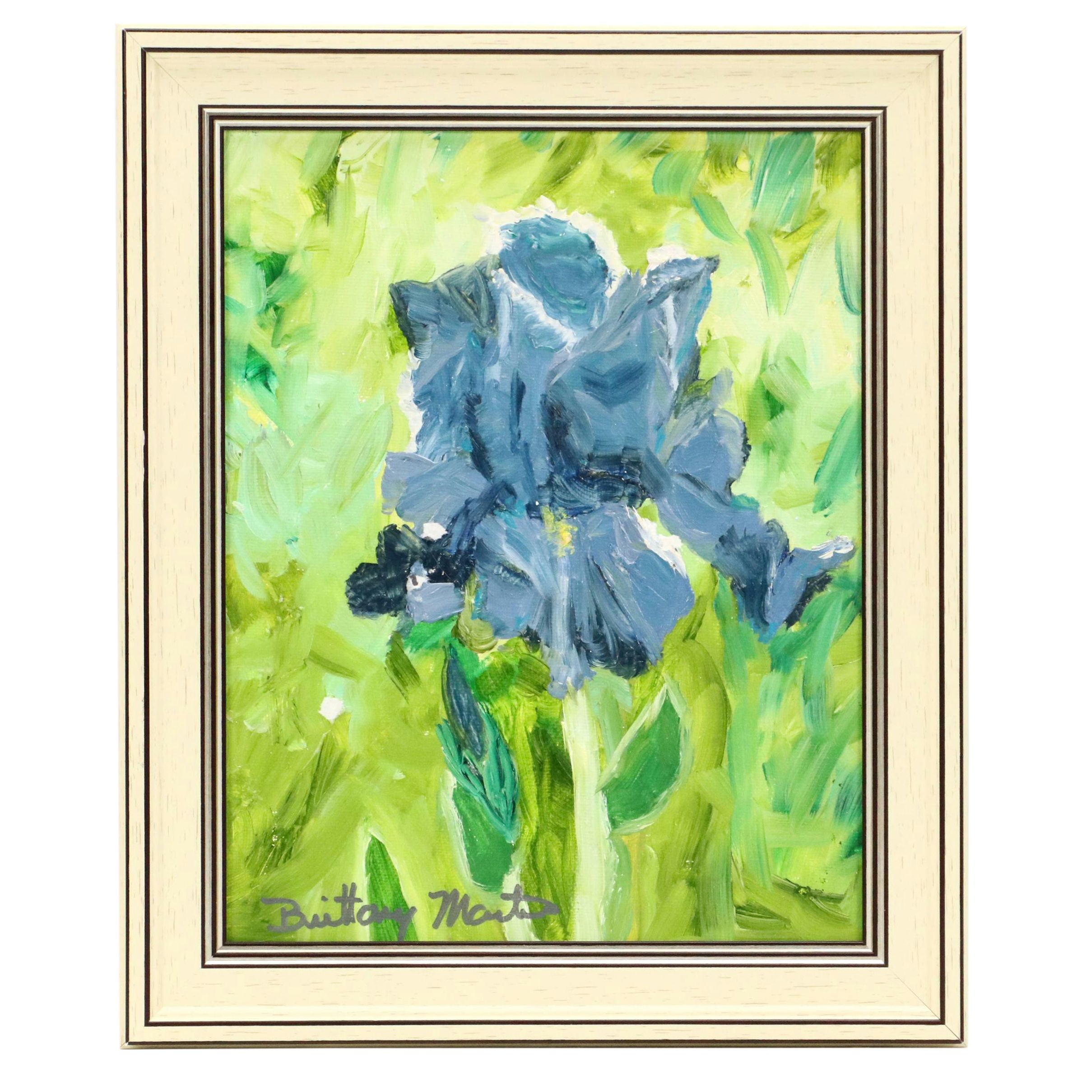 Brittony Martin Acrylic Painting "Blue Iris," 2025