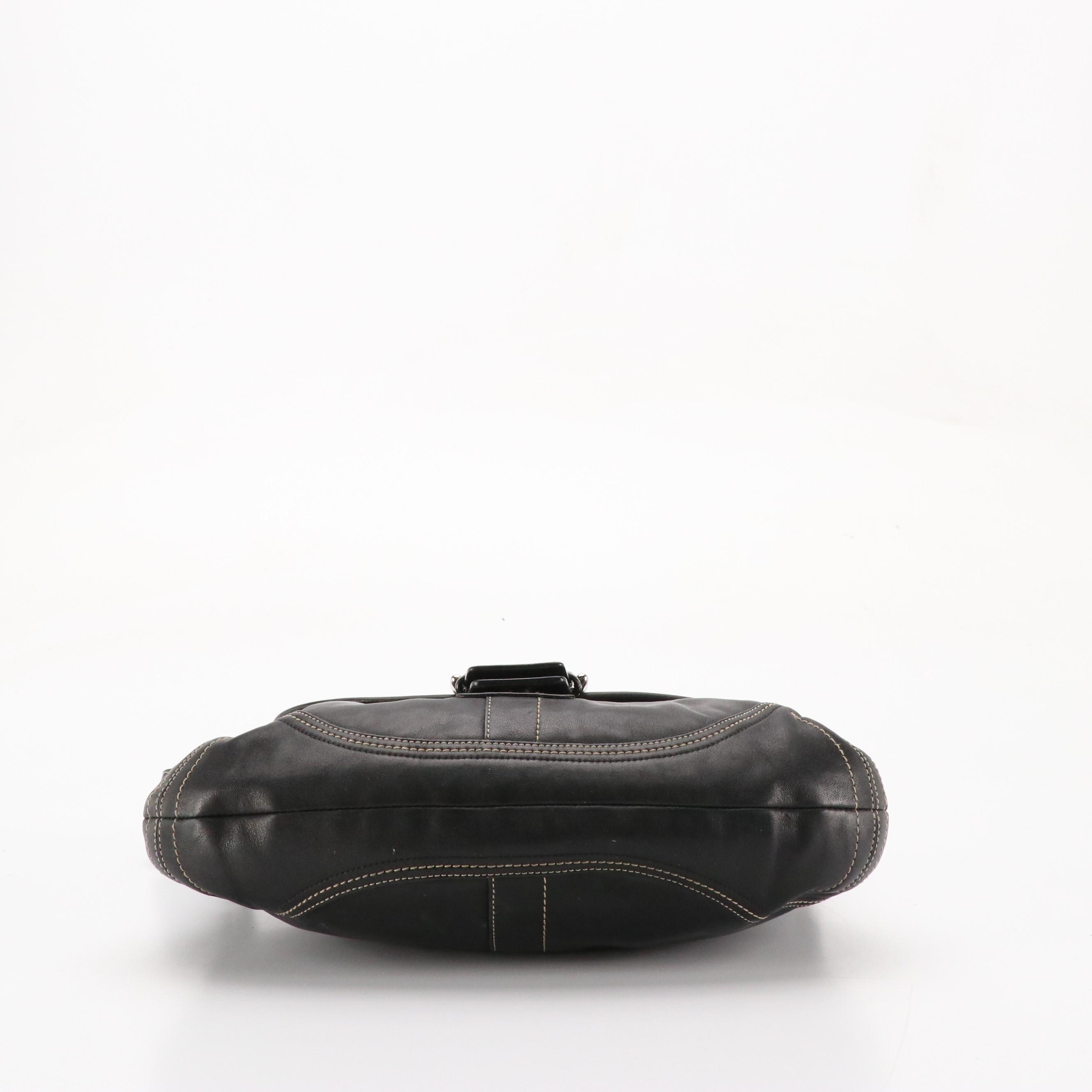 Coach Soho Slim and Buckle Flap Shoulder Bags in Black Leather