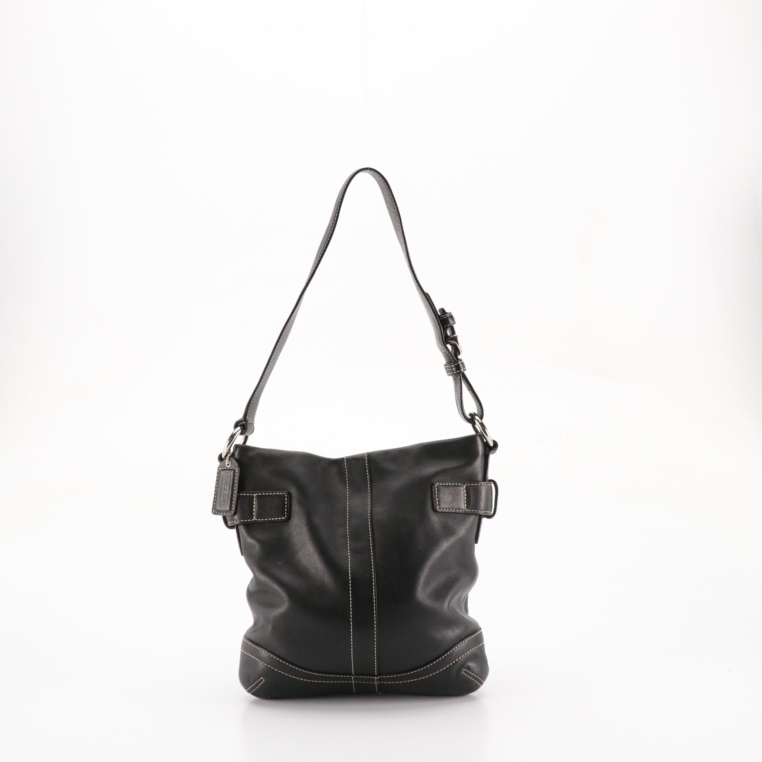 Coach Soho Slim and Buckle Flap Shoulder Bags in Black Leather
