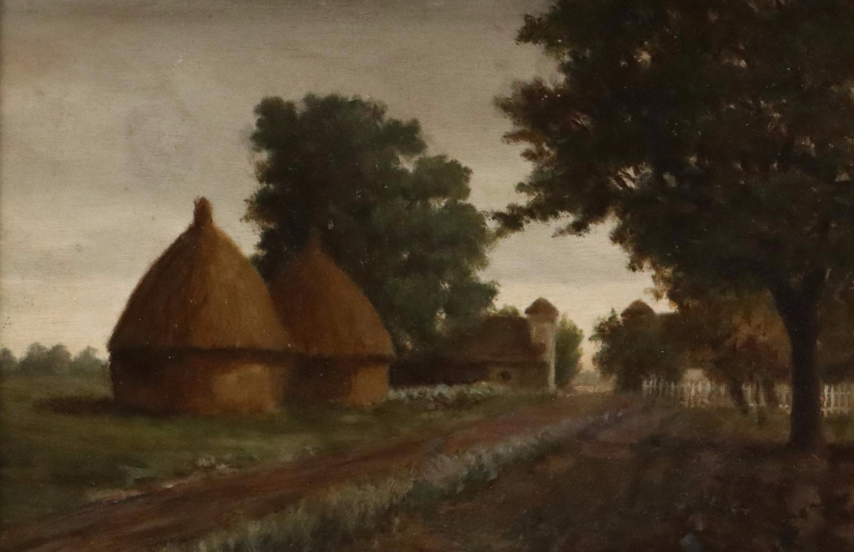 Dutch School Pastoral Landscape Oil Painting, Late 19th Century