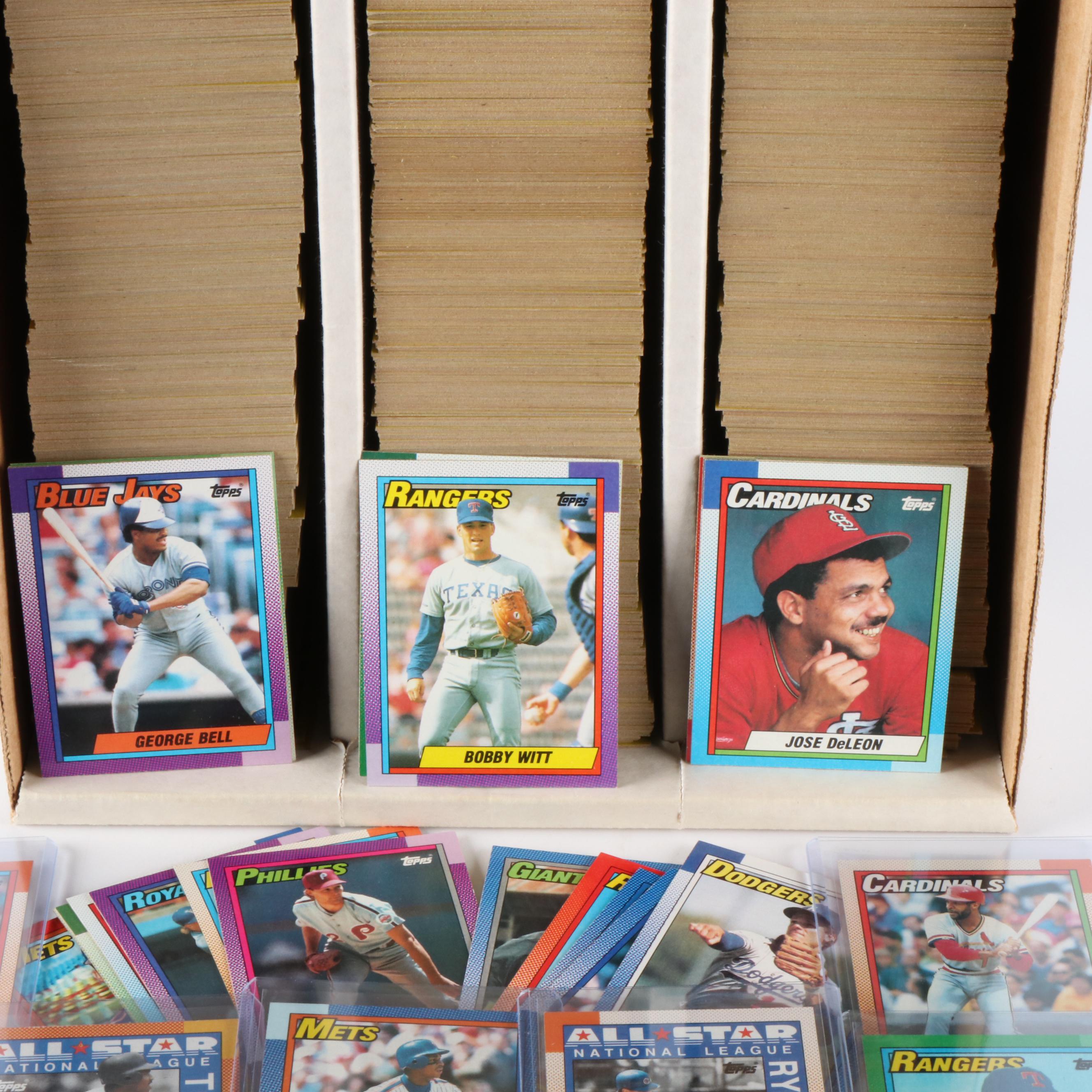 3,000 Mint Condition 1990 Topps Cello Box Case Baseball Cards