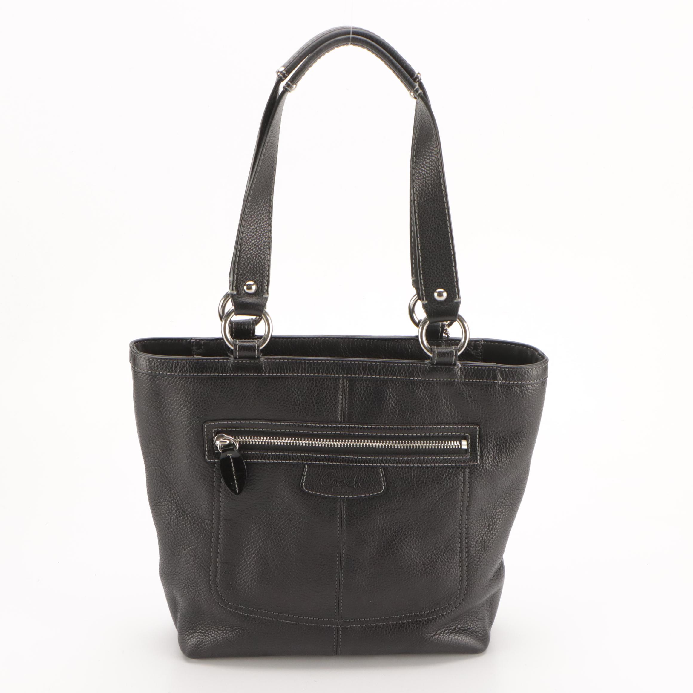 Coach Penelope Pebbled Leather Shoulder Tote, Legacy Zip-Around Crossbody
