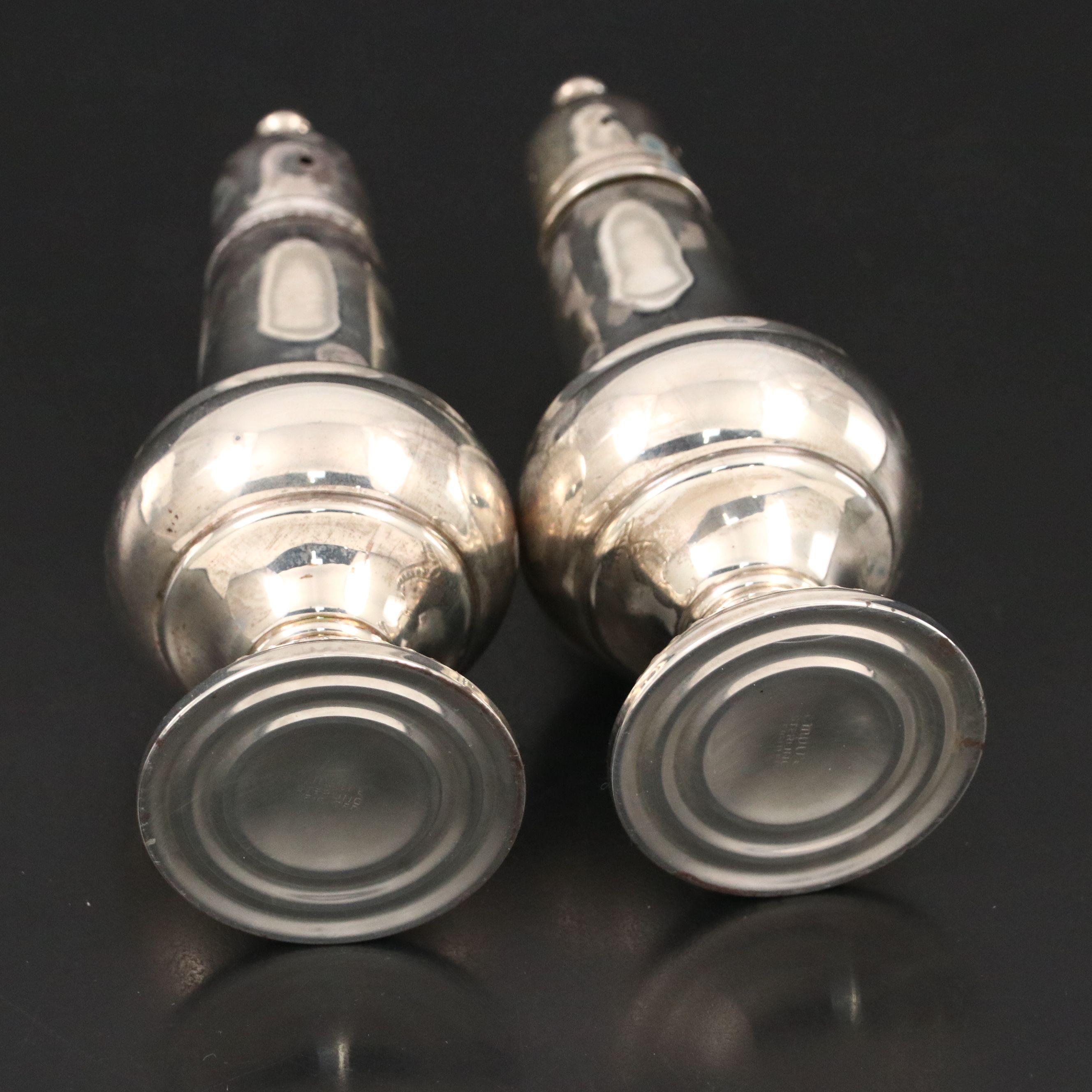 Gorham and Empire Sterling Silver Candlesticks with Empire Shakers