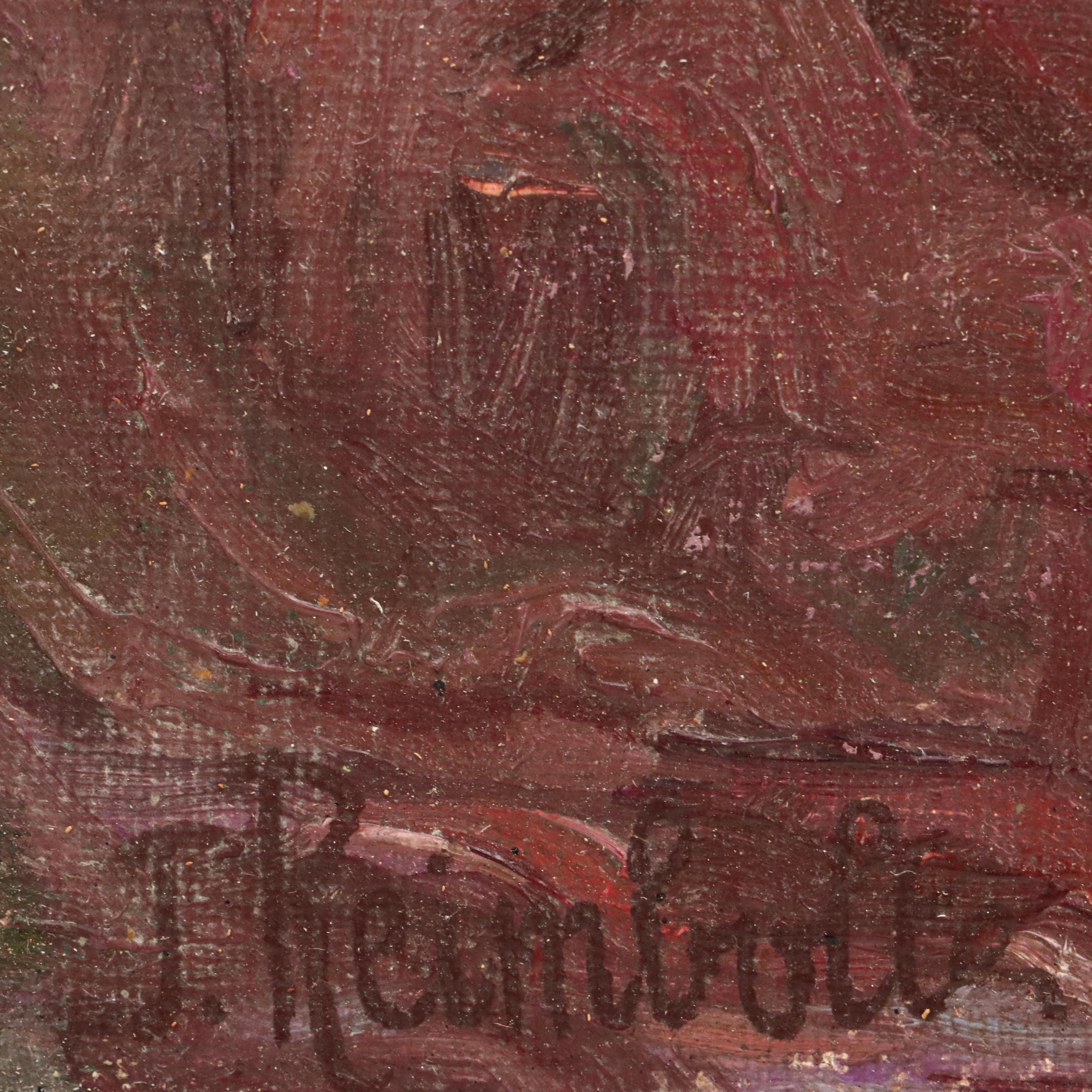 Jeanne Reimbolte Impressionistic Oil Painting of Landscape at Sunset