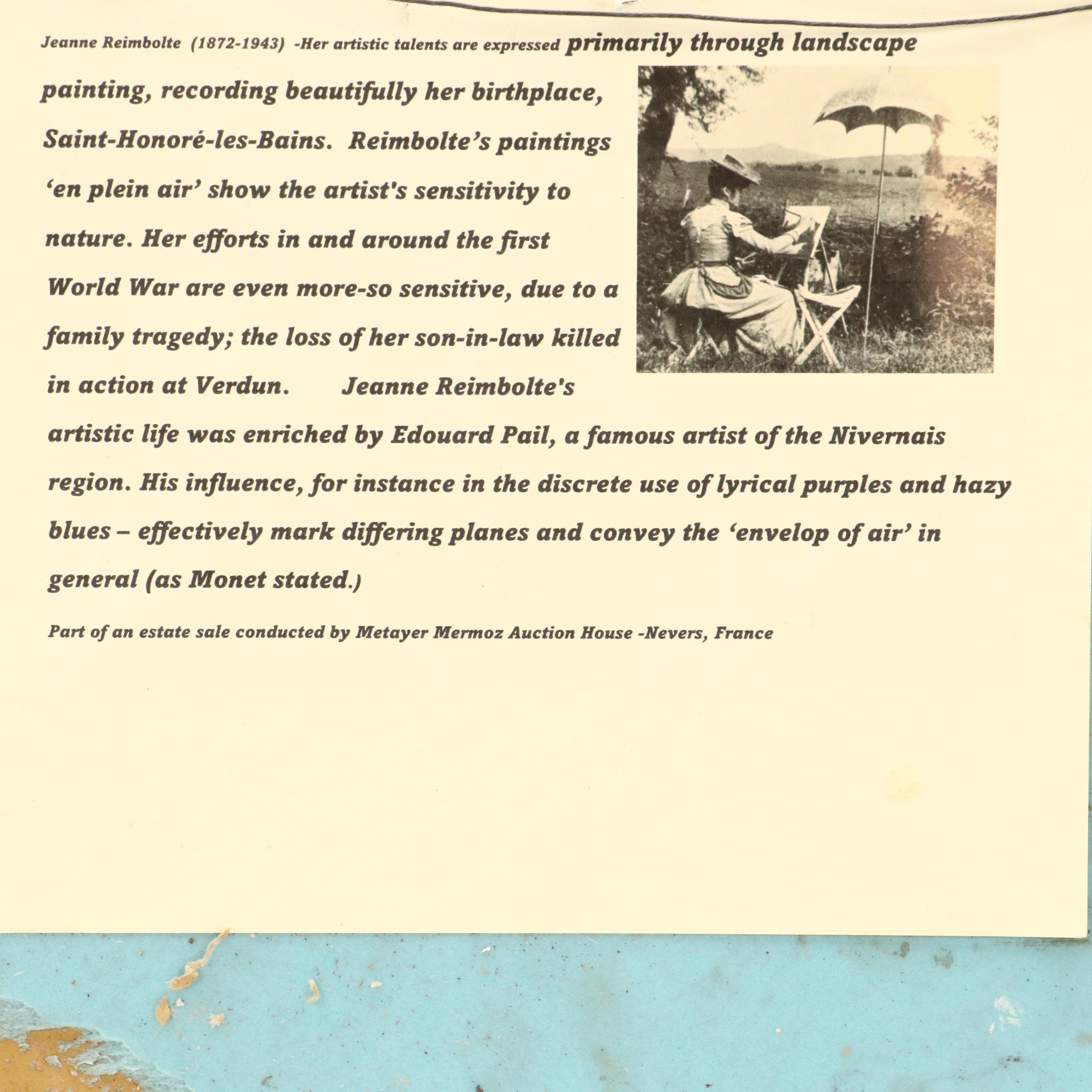 Jeanne Reimbolte Impressionistic Oil Painting of Landscape at Sunset