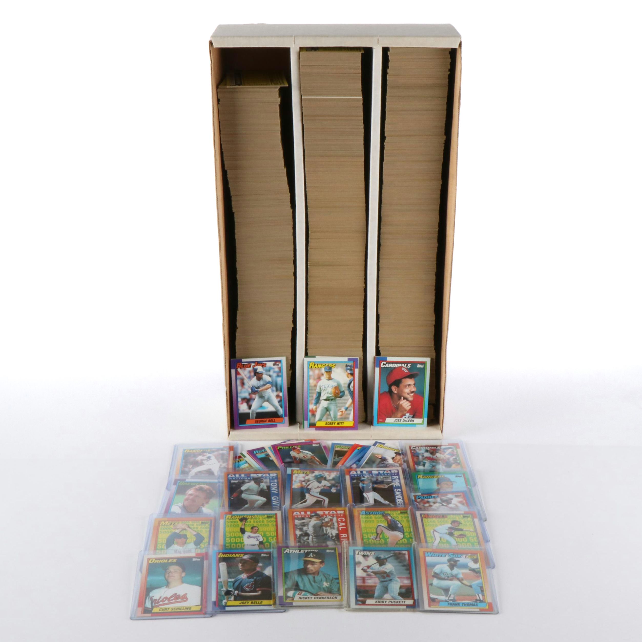 3,000 Mint Condition 1990 Topps Cello Box Case Baseball Cards