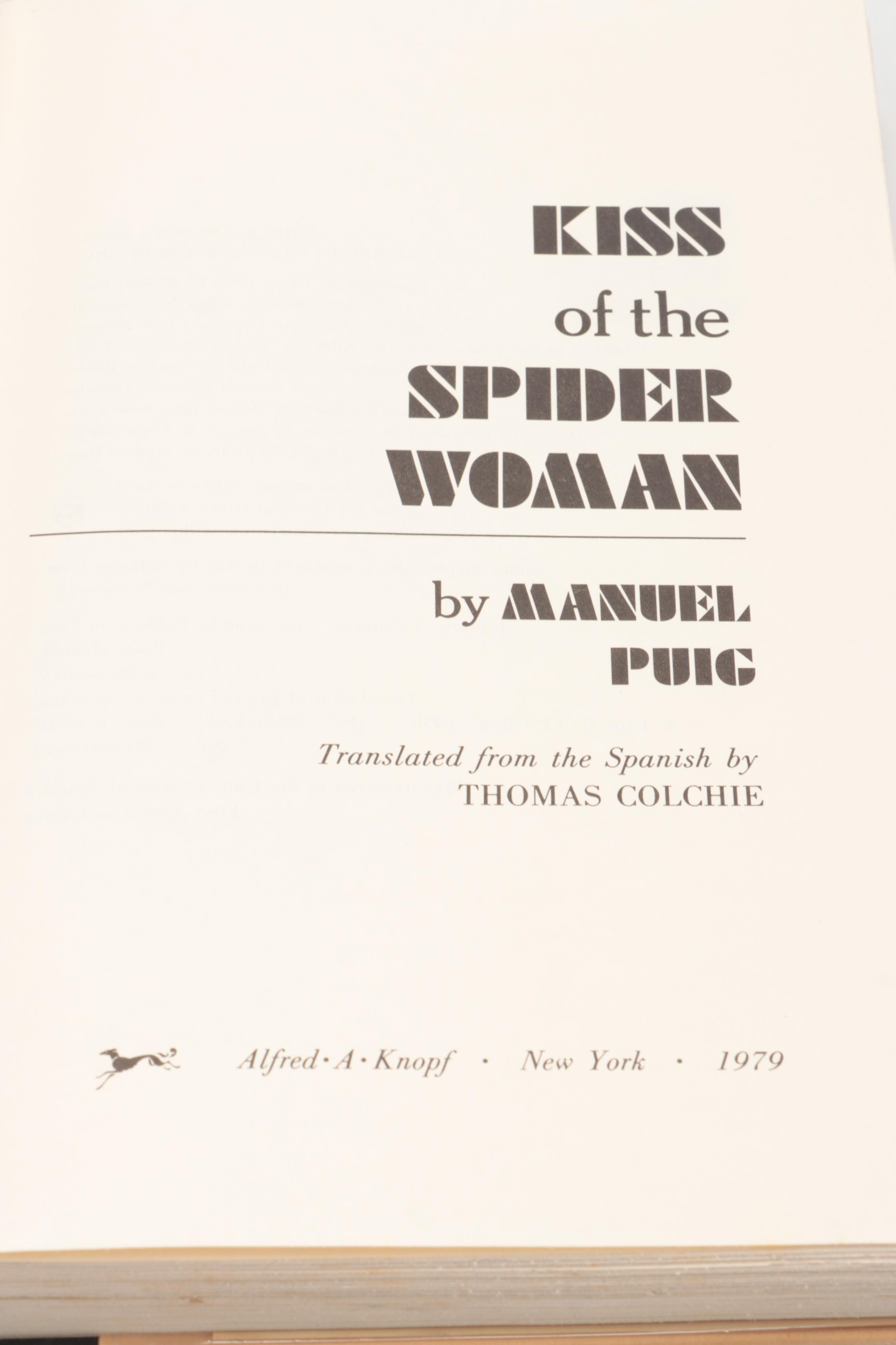 First American Edition "Kiss of the Spider Woman" by Manuel Puig, 1979