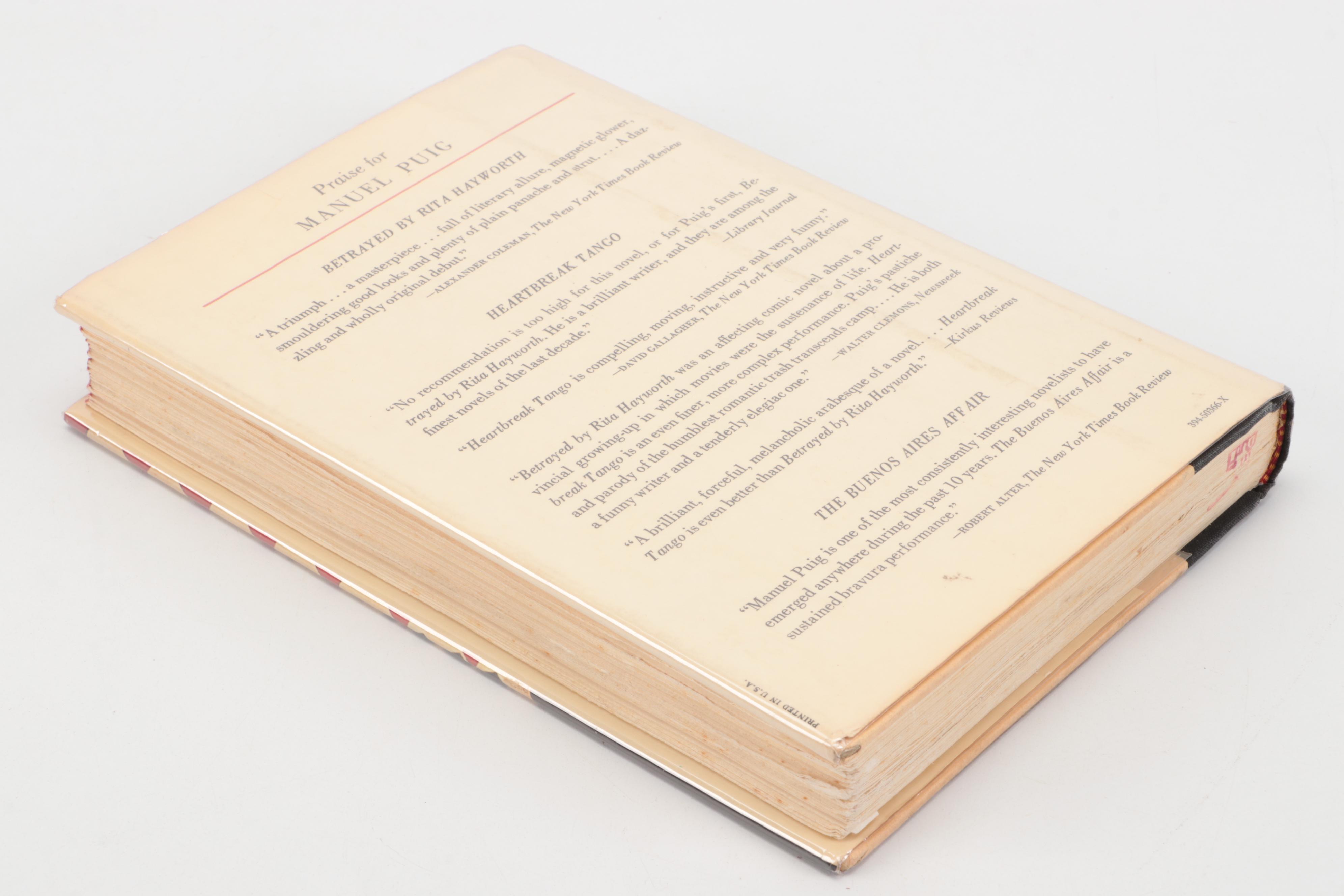 First American Edition "Kiss of the Spider Woman" by Manuel Puig, 1979