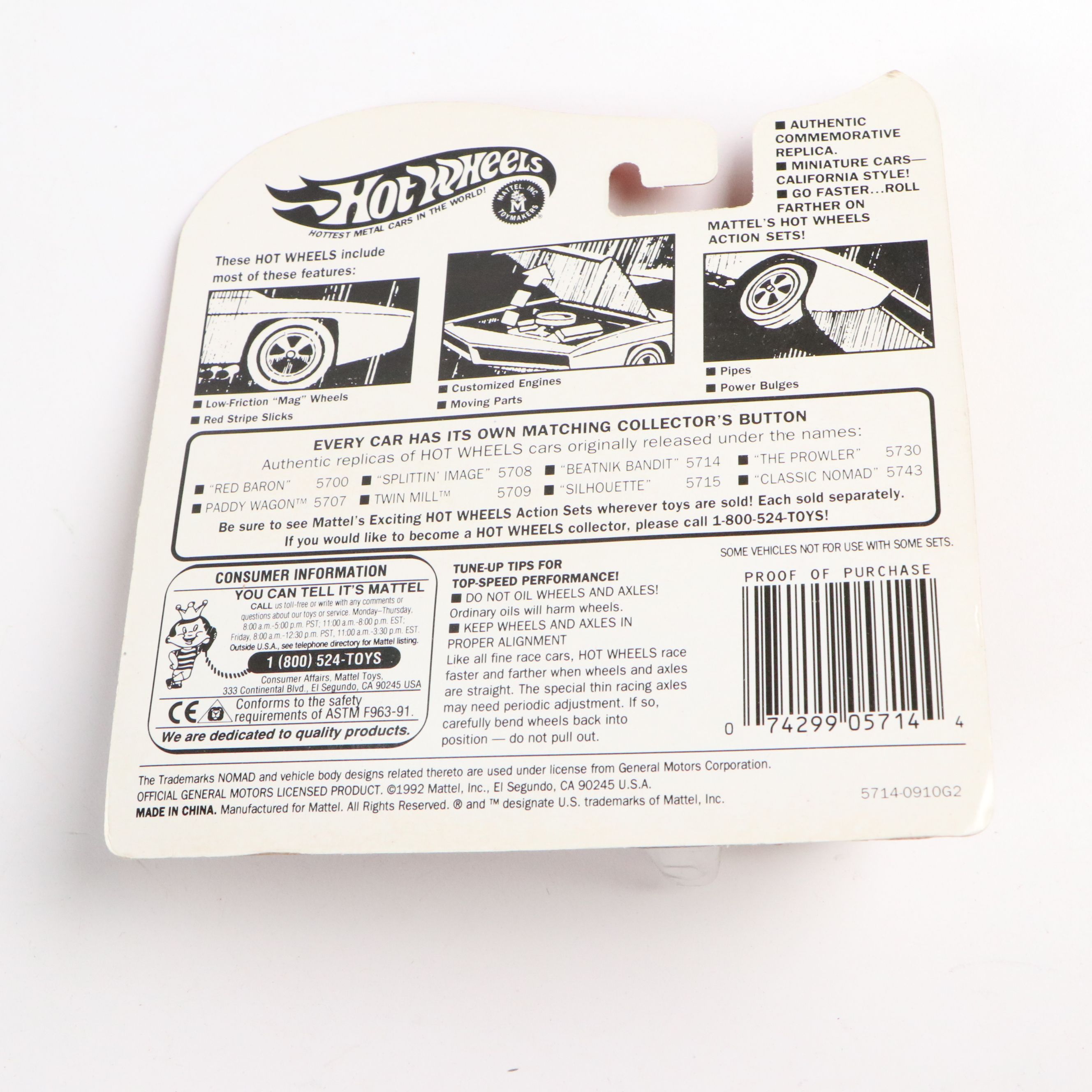 Hot Wheels "Beatnik Bandit," "Twin Mill" and More Toy Cars, 1992–1993