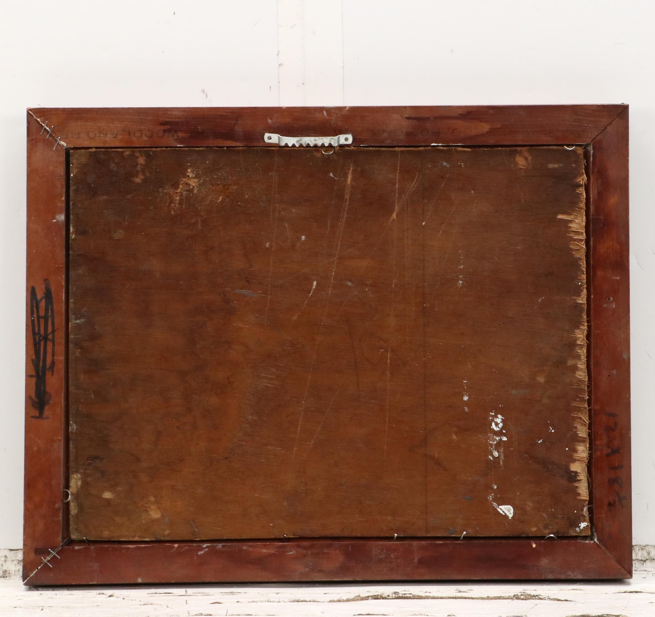 Impressionistic Pastoral Village Oil Painting, Early 20th Century