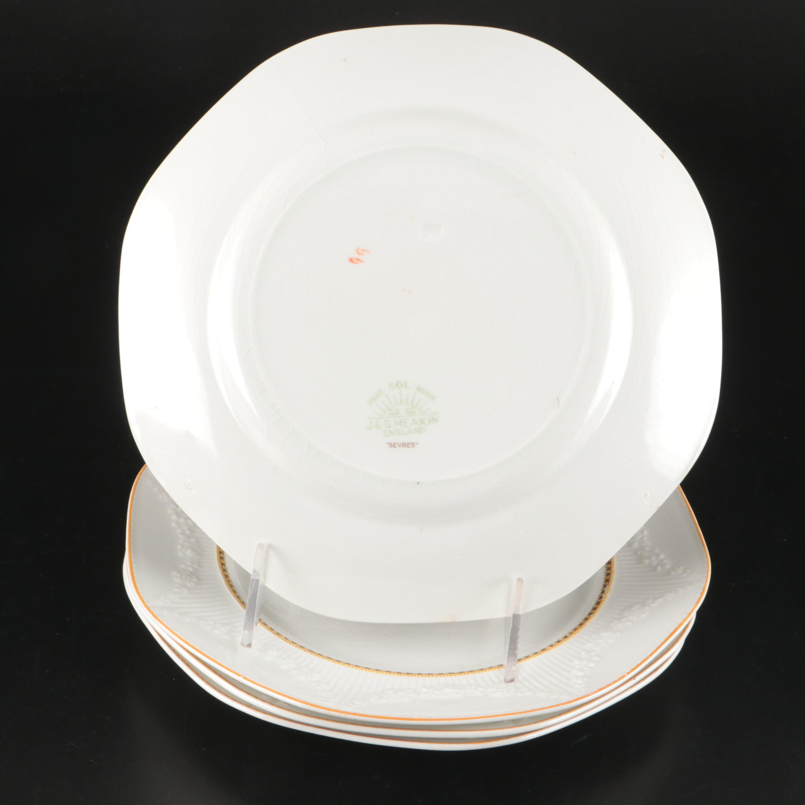 Blakeman & Henderson Gilt Porcelain Tureen with Wałbrzych and Other Dinnerware