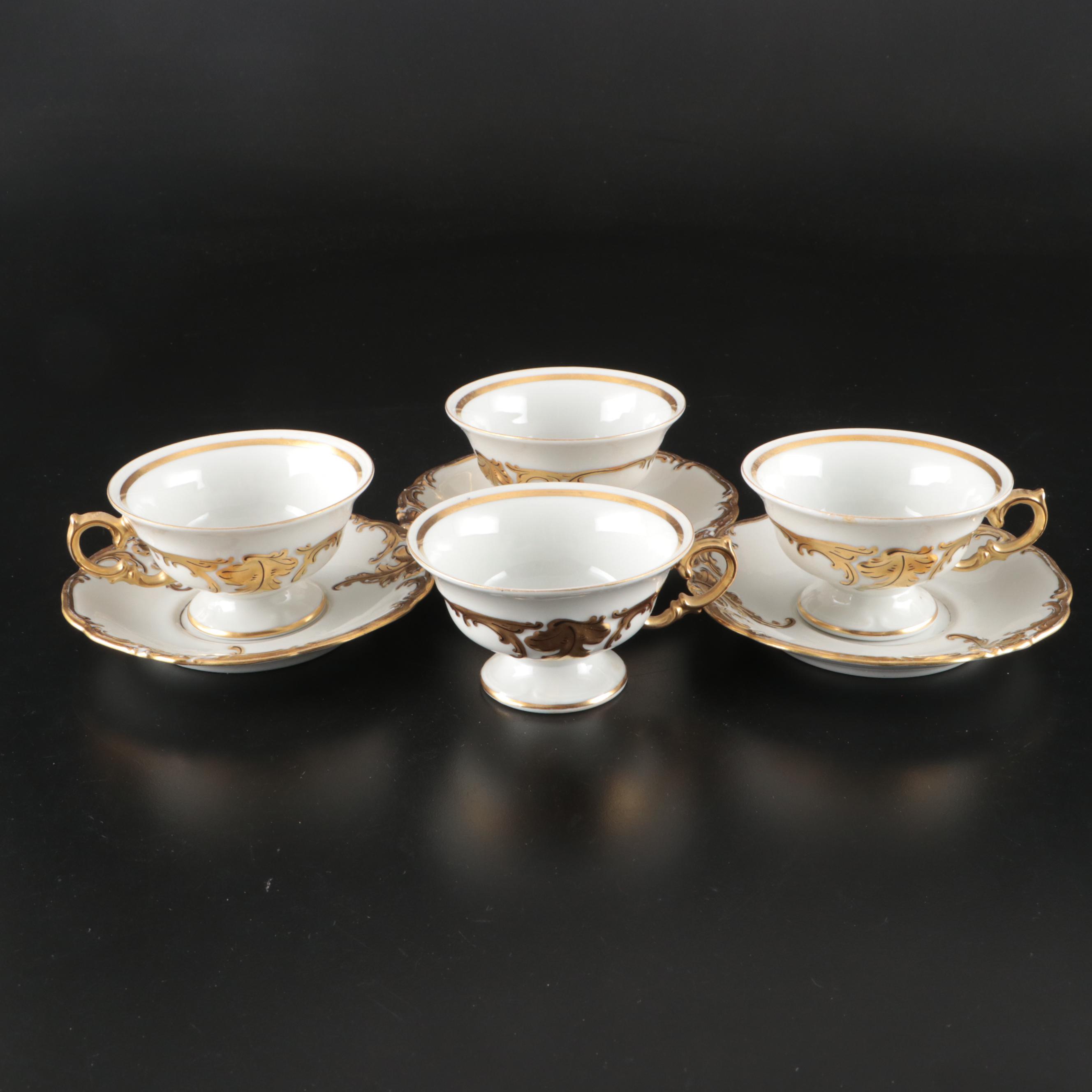 Blakeman & Henderson Gilt Porcelain Tureen with Wałbrzych and Other Dinnerware