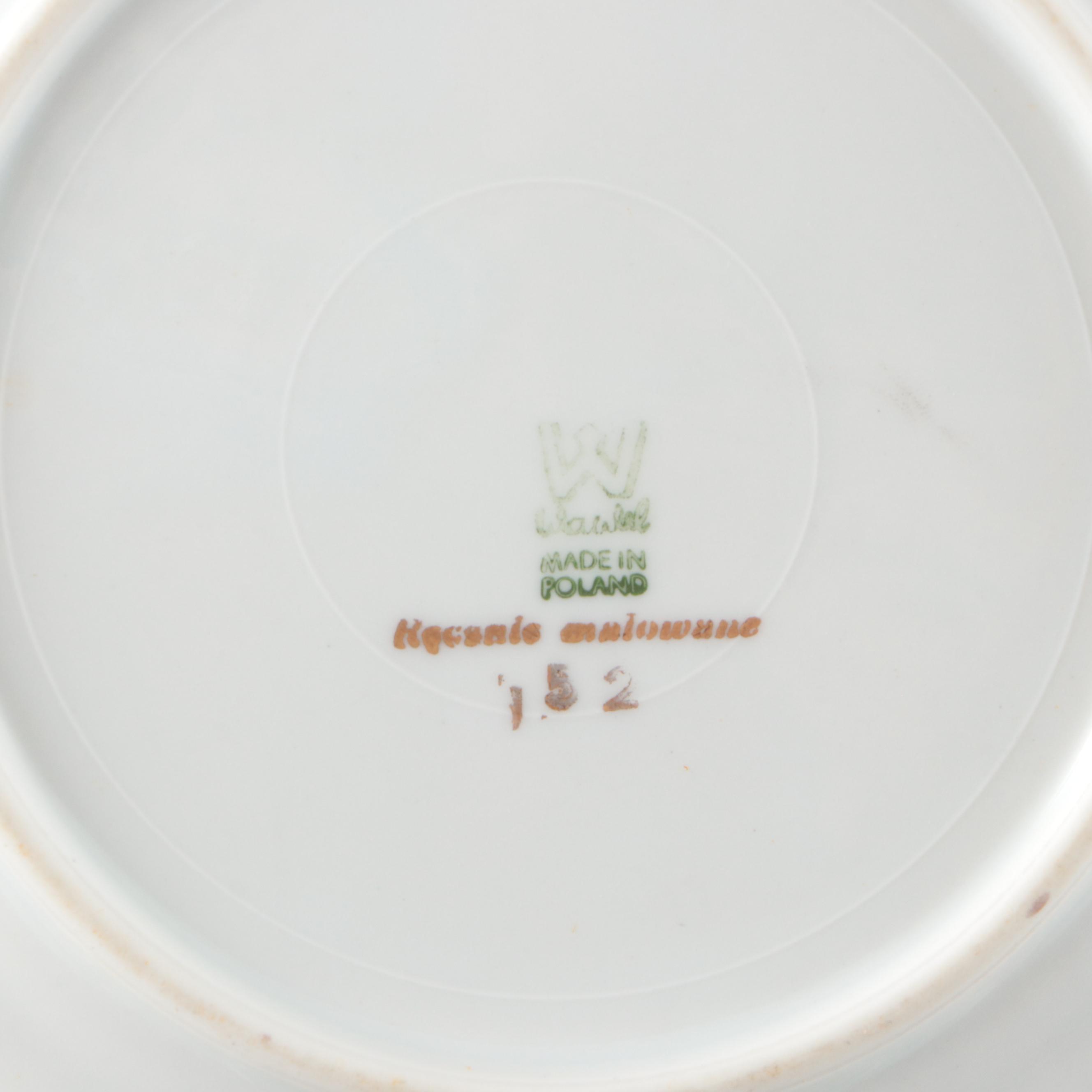 Blakeman & Henderson Gilt Porcelain Tureen with Wałbrzych and Other Dinnerware