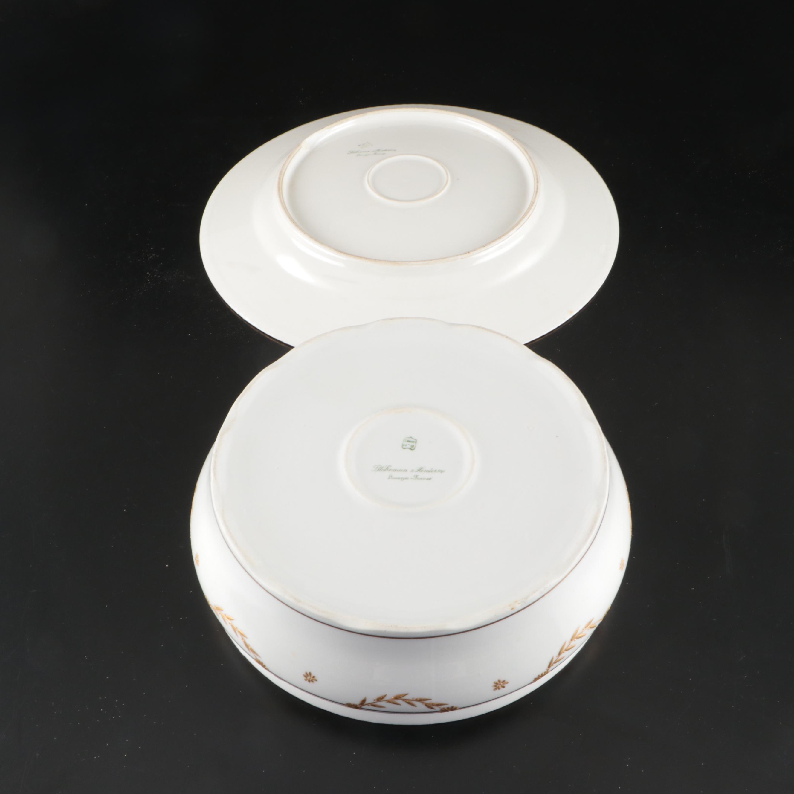 Blakeman & Henderson Gilt Porcelain Tureen with Wałbrzych and Other Dinnerware