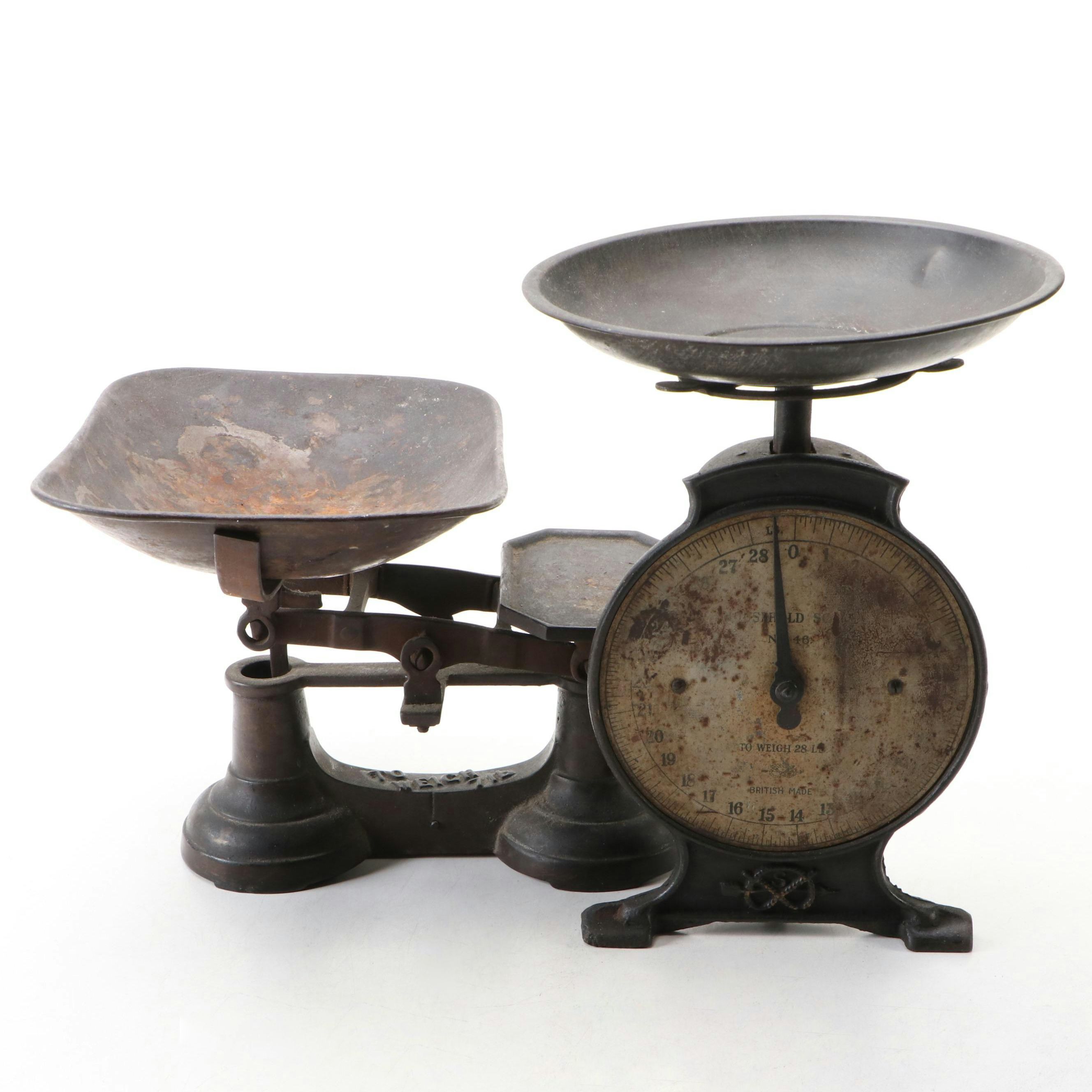 Salter's English "Household Scale" with Other Antique Cast Iron Scale