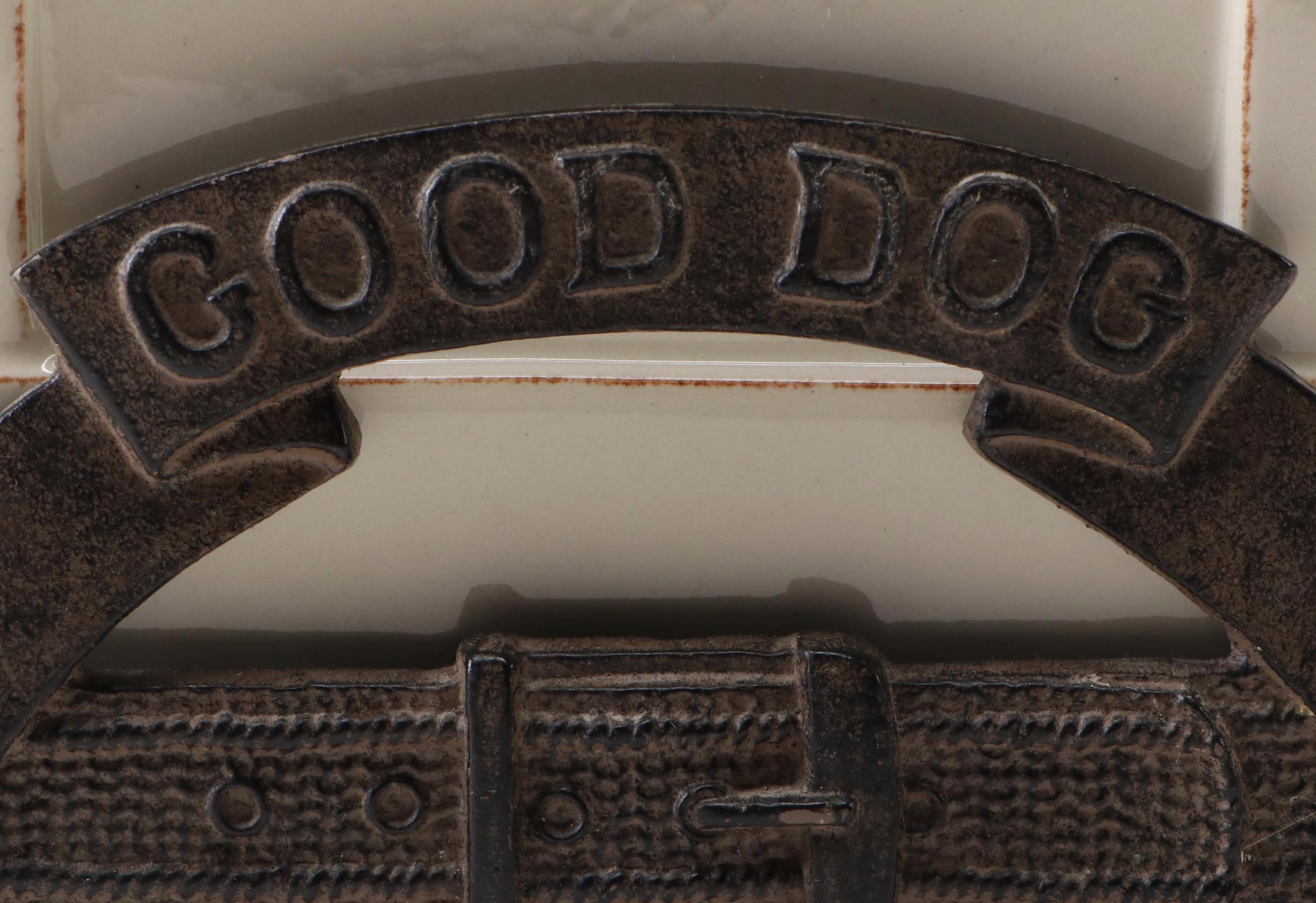 Arthur Court "Good Dog" Ceramic Treat Jar with Bone Finial