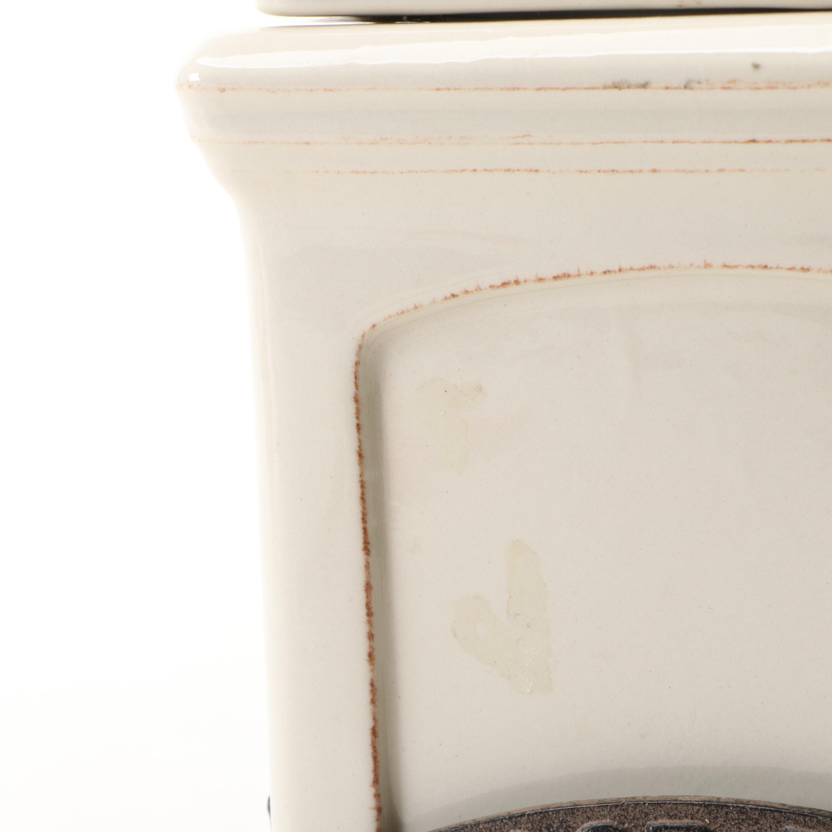 Arthur Court "Good Dog" Ceramic Treat Jar with Bone Finial