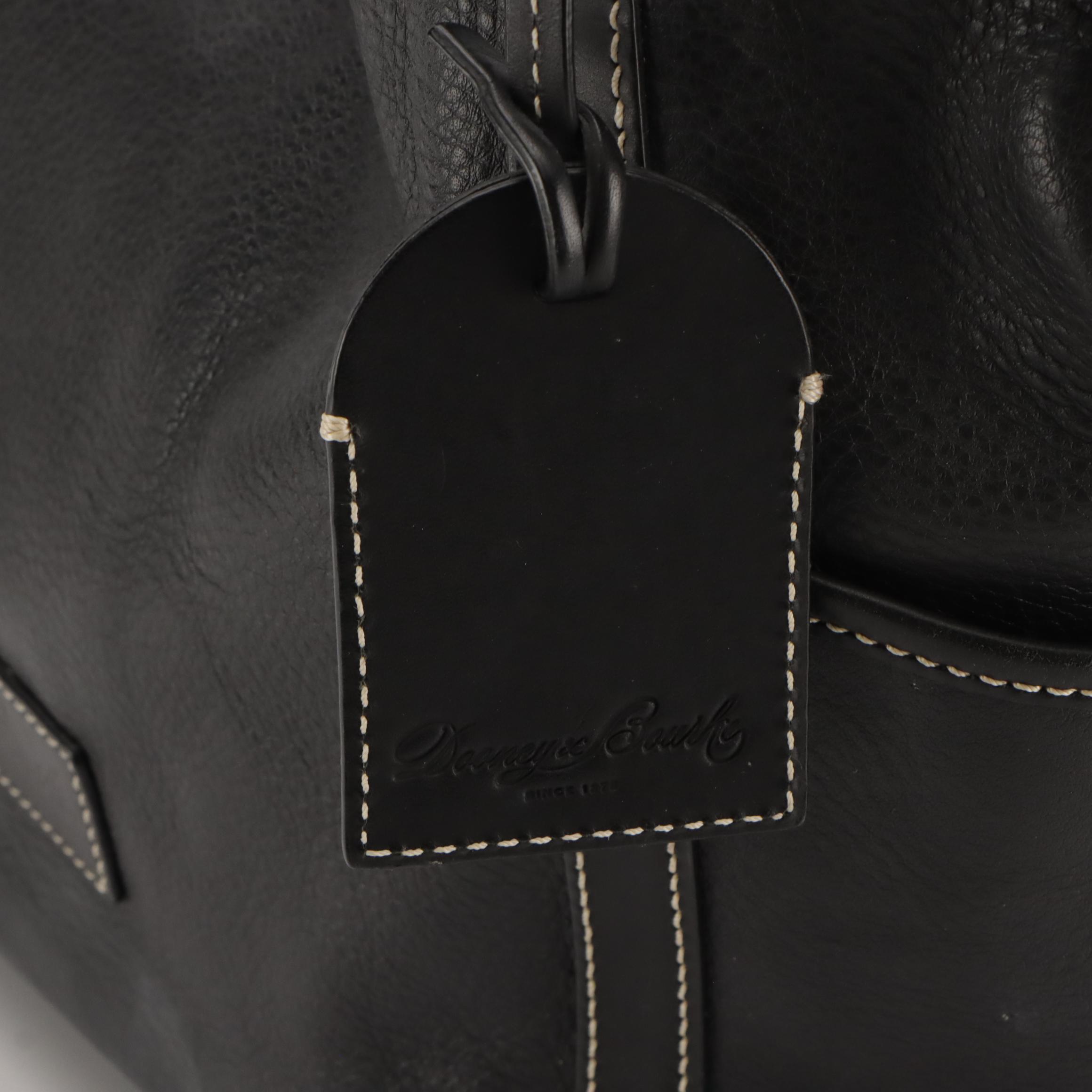 Dooney & Bourke Black Leather Shoulder Satchel and Fossil Saddle Flap Crossbody