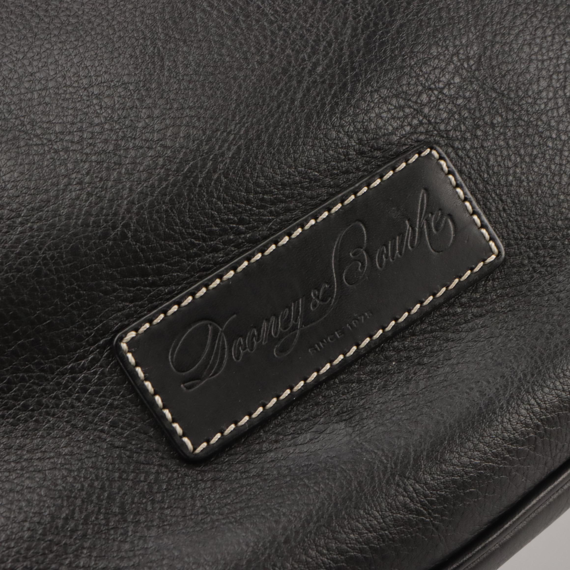 Dooney & Bourke Black Leather Shoulder Satchel and Fossil Saddle Flap Crossbody