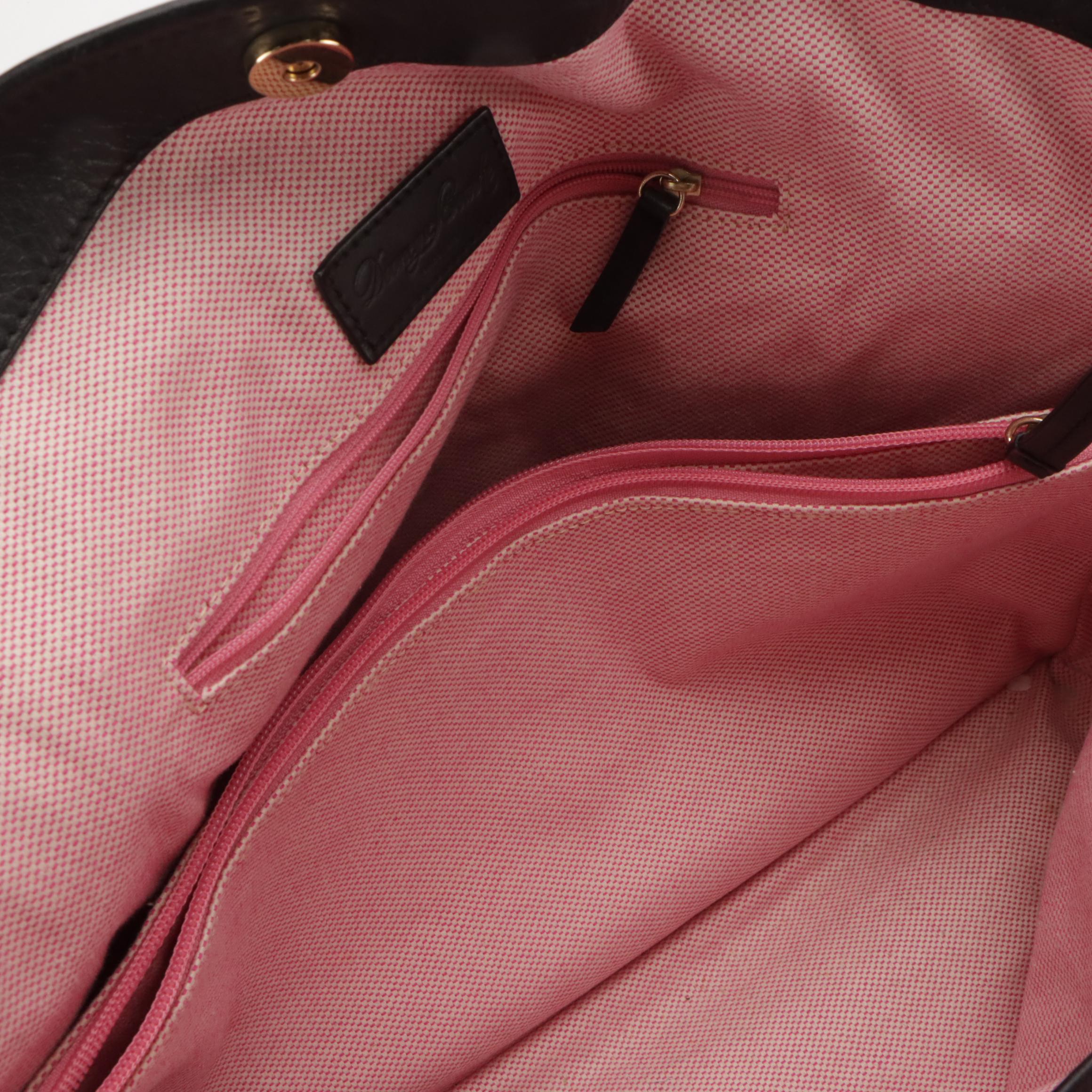 Dooney & Bourke Black Leather Shoulder Satchel and Fossil Saddle Flap Crossbody