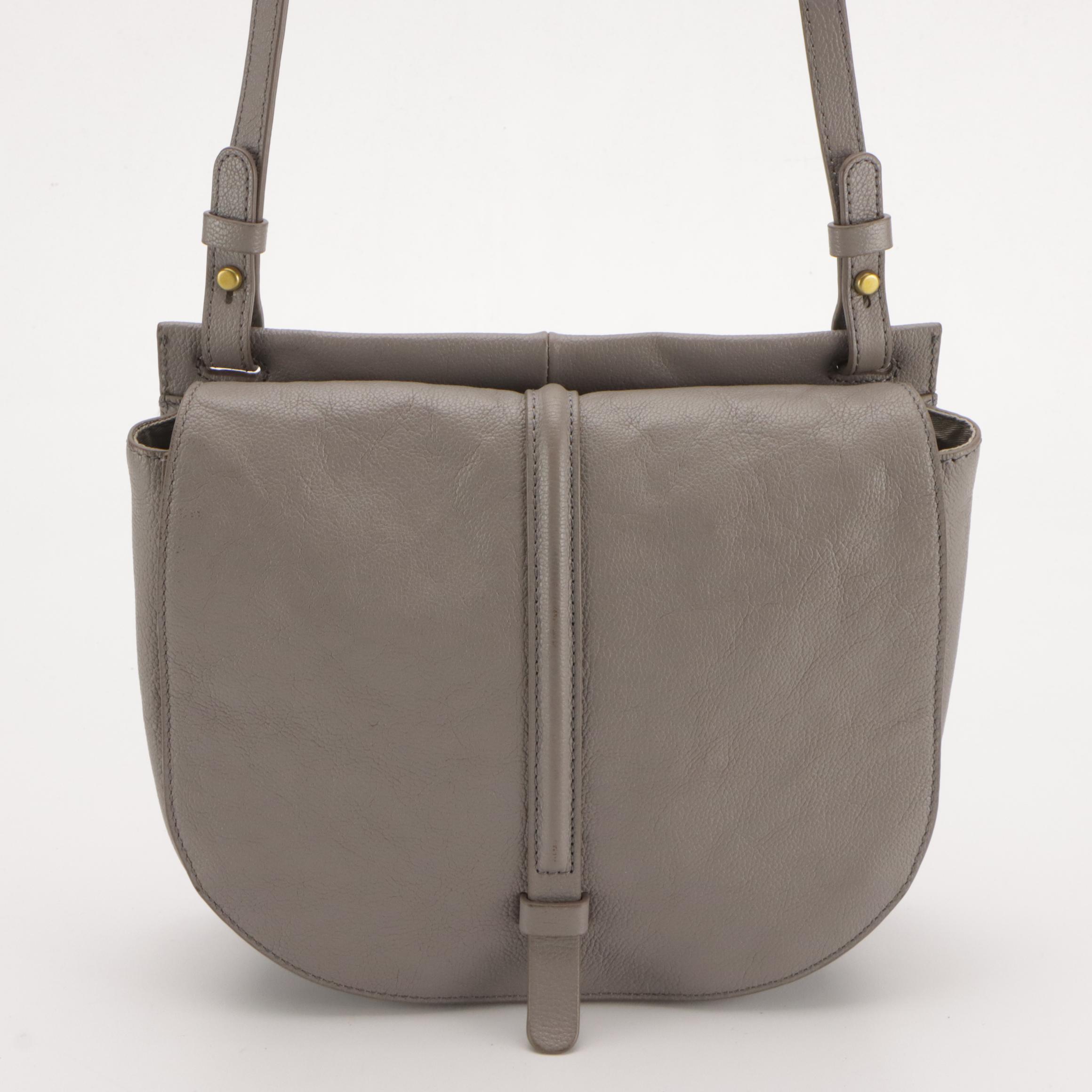 Dooney & Bourke Black Leather Shoulder Satchel and Fossil Saddle Flap Crossbody