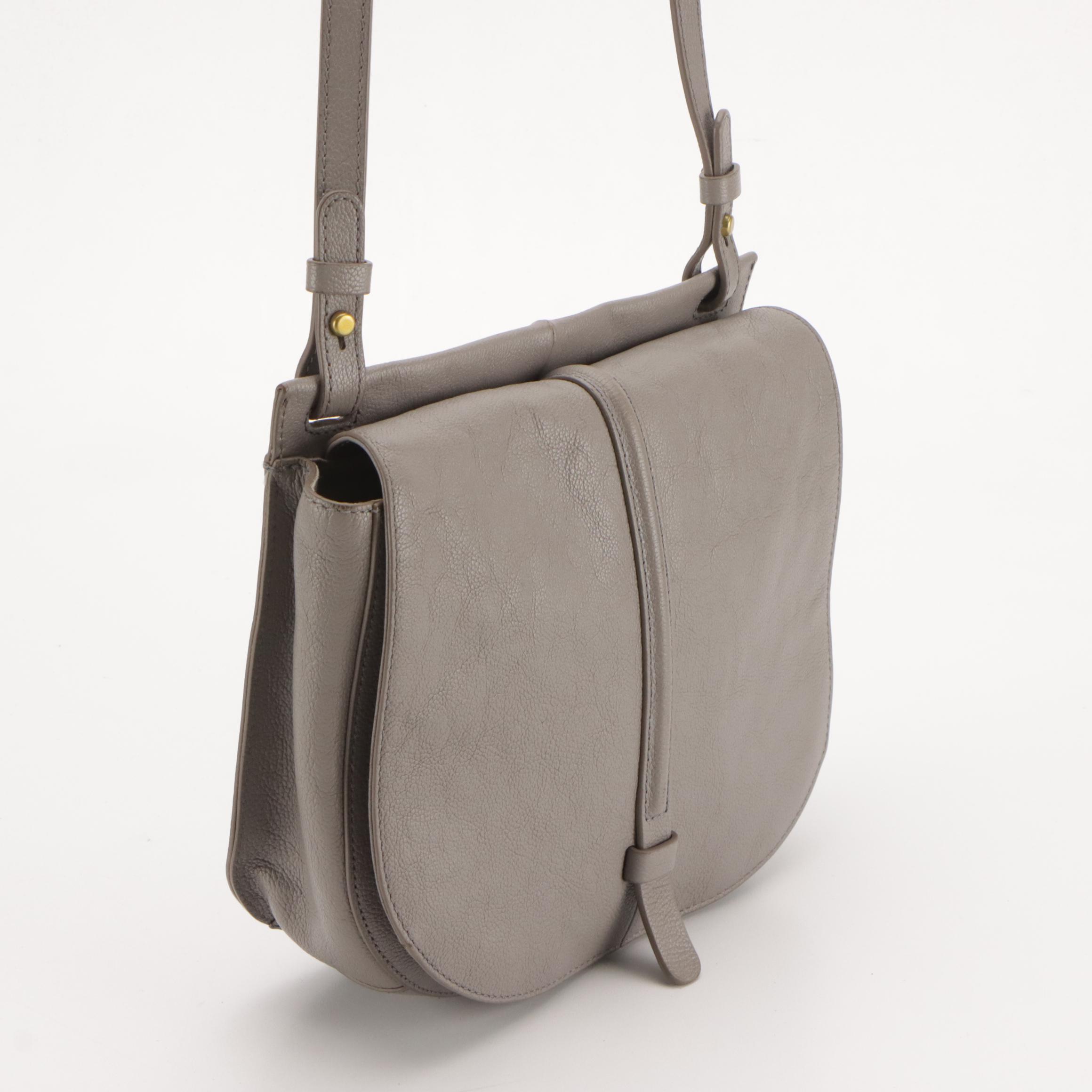 Dooney & Bourke Black Leather Shoulder Satchel and Fossil Saddle Flap Crossbody