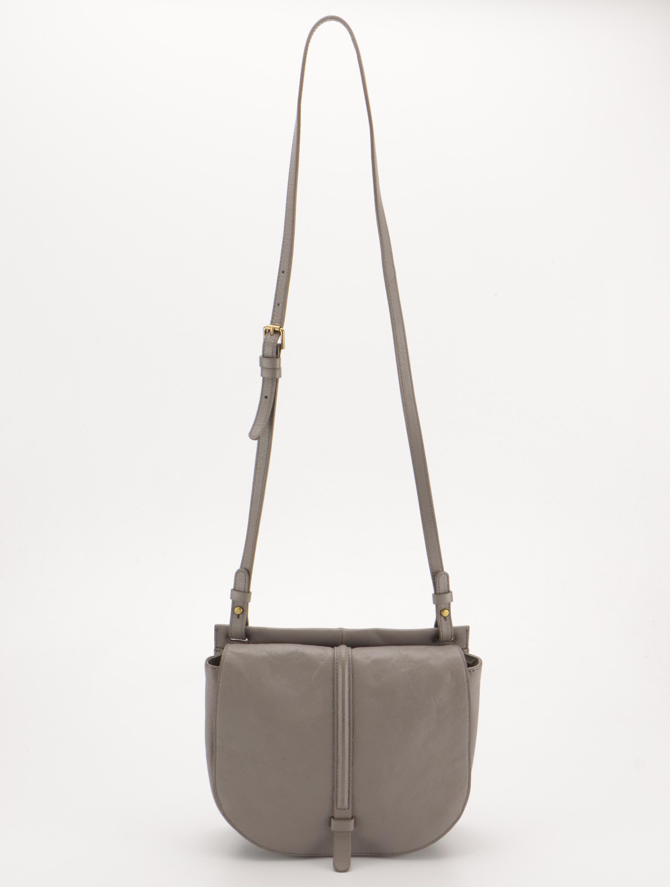 Dooney & Bourke Black Leather Shoulder Satchel and Fossil Saddle Flap Crossbody