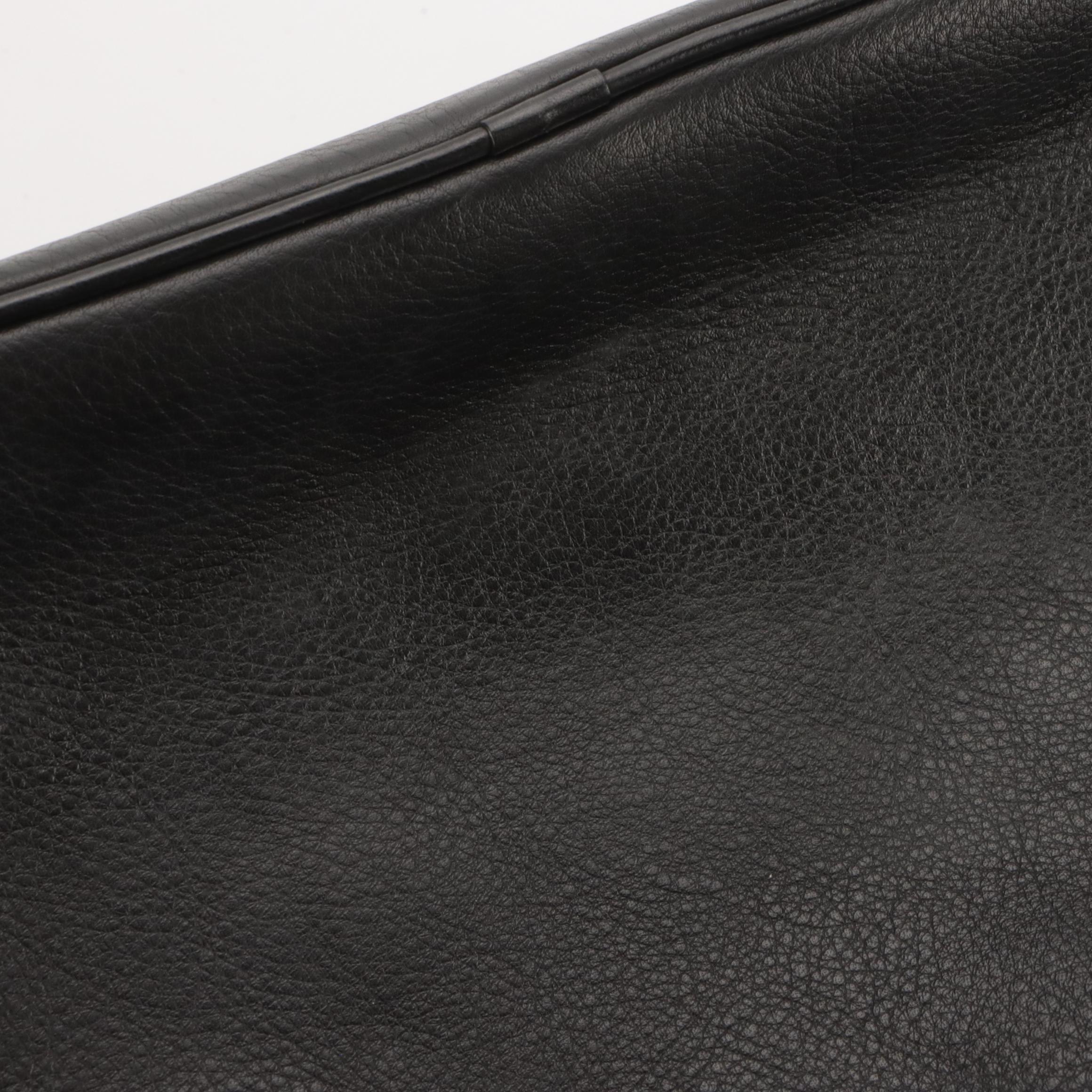 Dooney & Bourke Black Leather Shoulder Satchel and Fossil Saddle Flap Crossbody