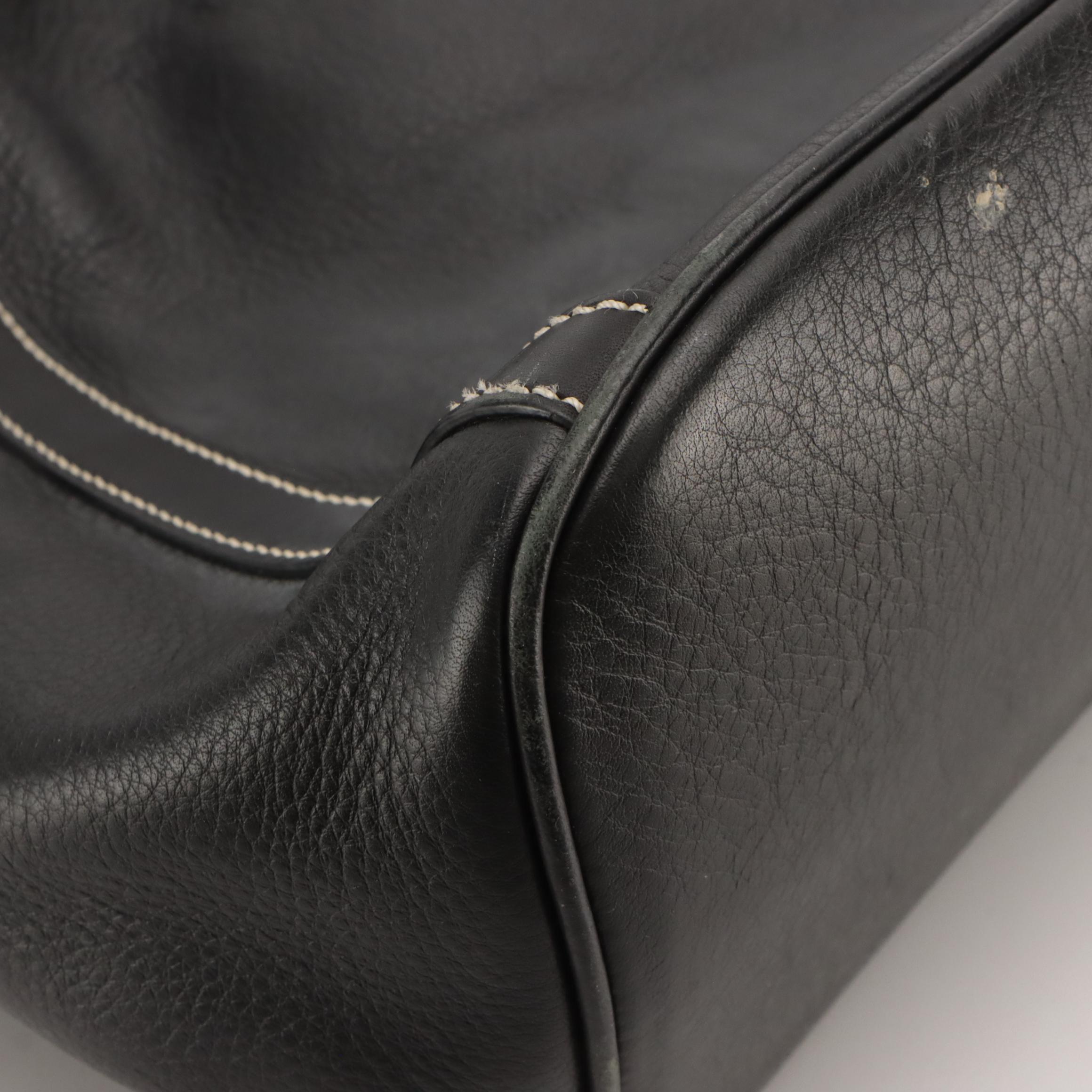 Dooney & Bourke Black Leather Shoulder Satchel and Fossil Saddle Flap Crossbody