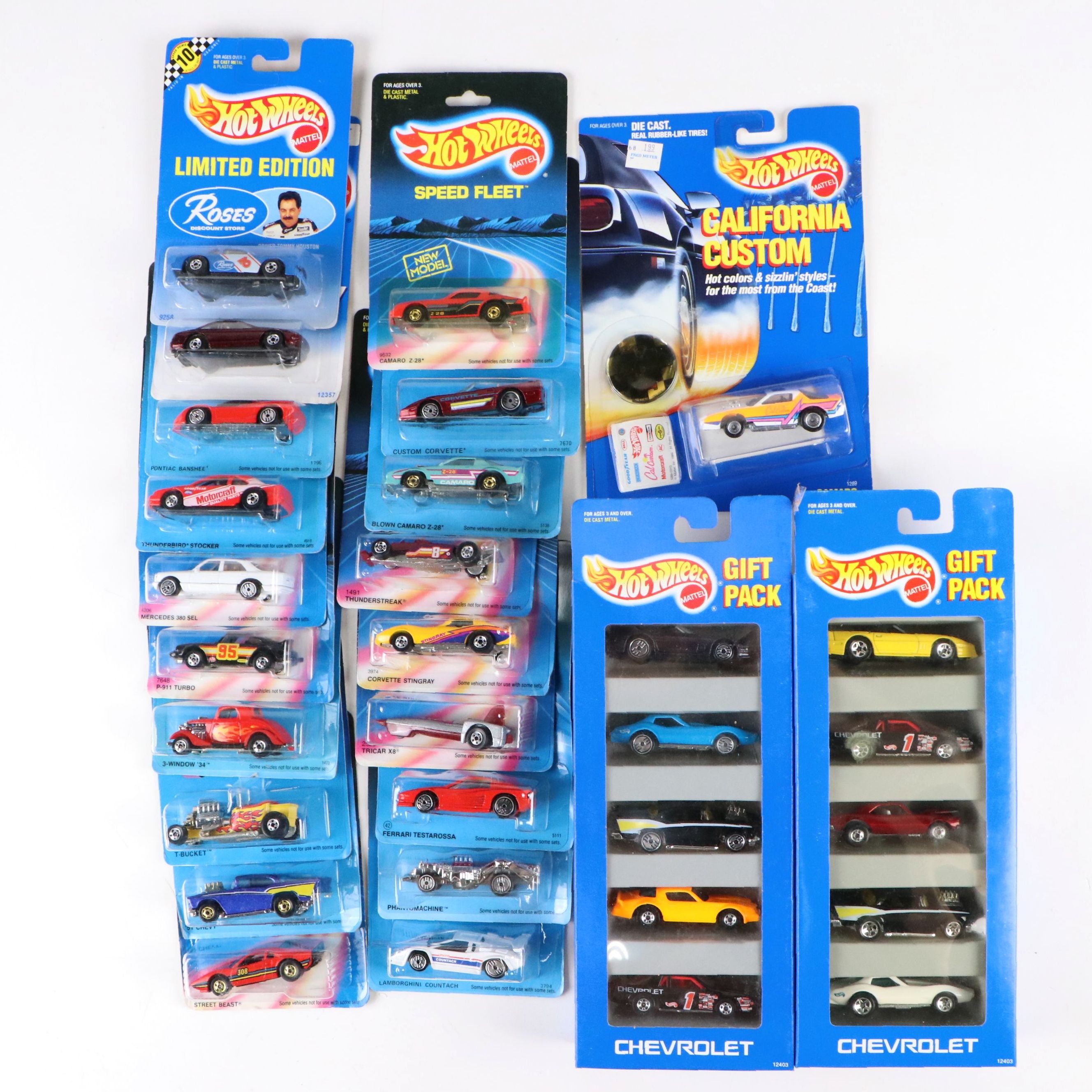 Hot Wheels "Tricar X8," "Corvette Stingray" and More Toy Cars, 1980s–1990s