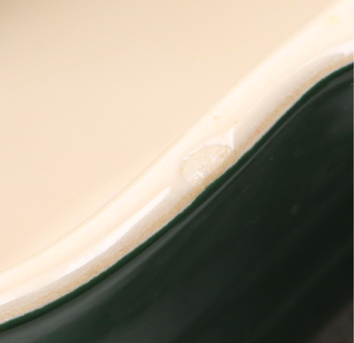 Le Creuset Green Stoneware Casserole Dish with Utensil Crocks and Cookware