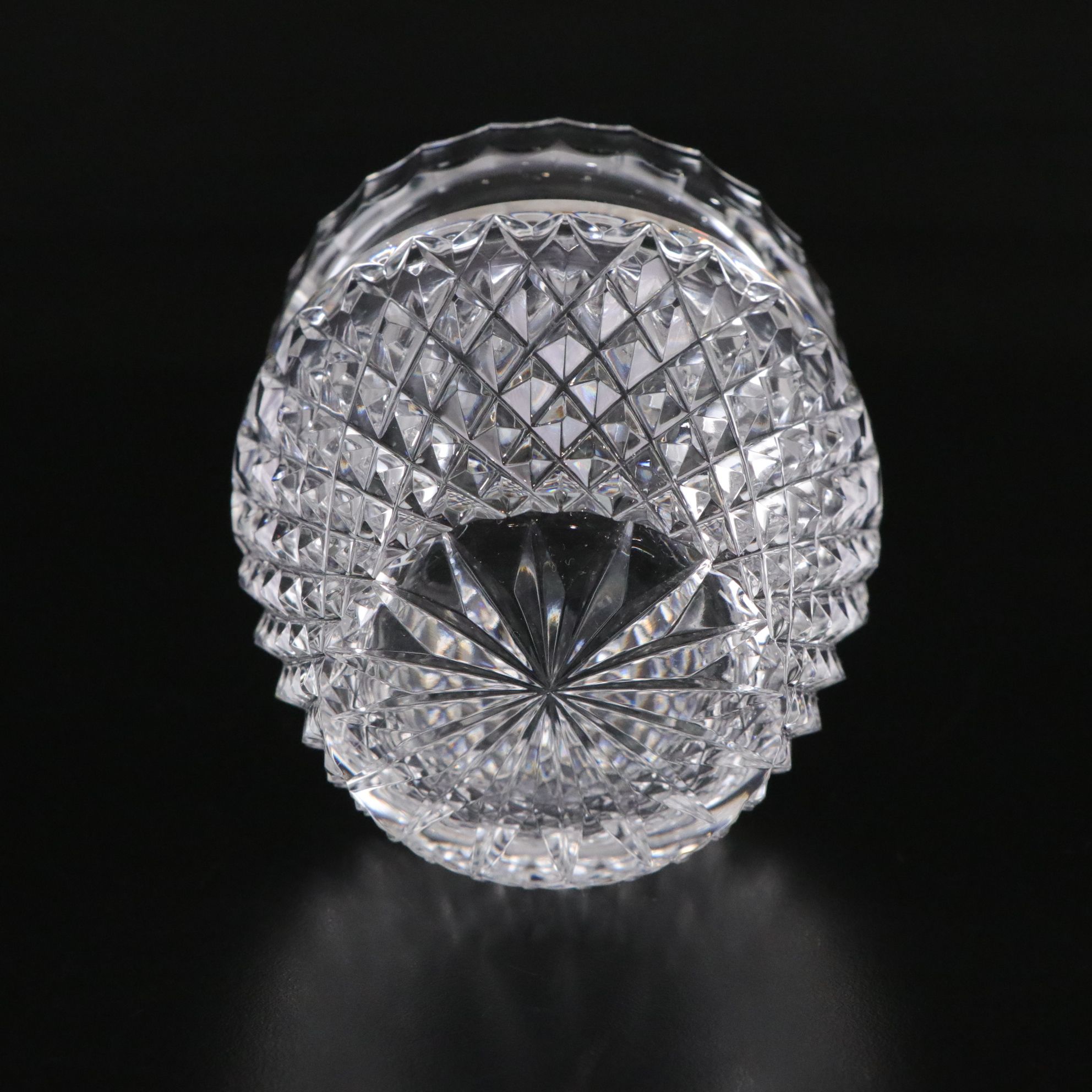 Cut Crystal Butter Dish, Jelly Jar, Creamer and Sugar