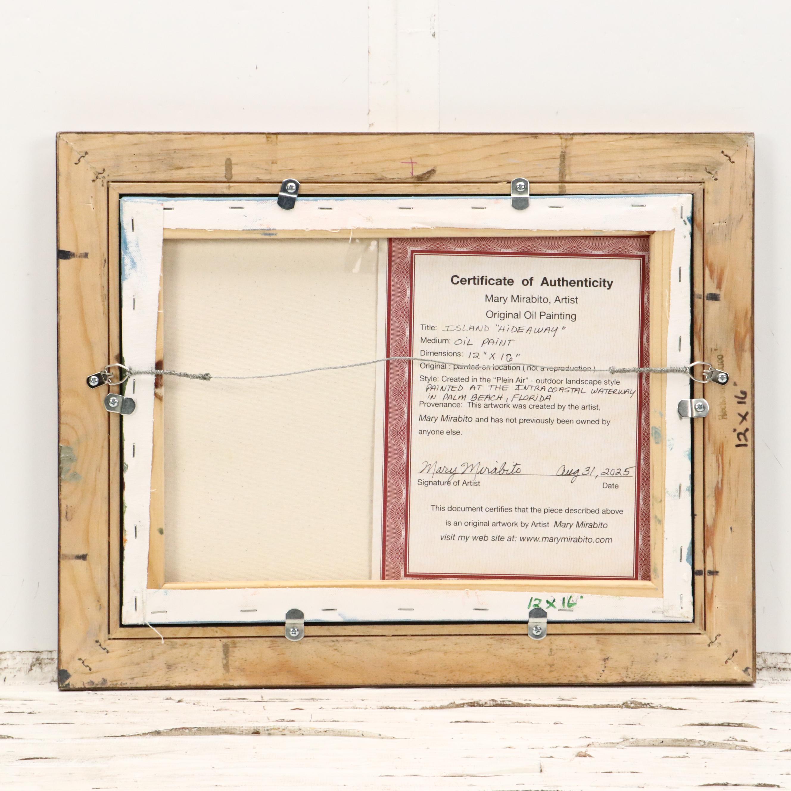 Mary Mirabito Oil Painting "Island 'Hideaway'," 2025