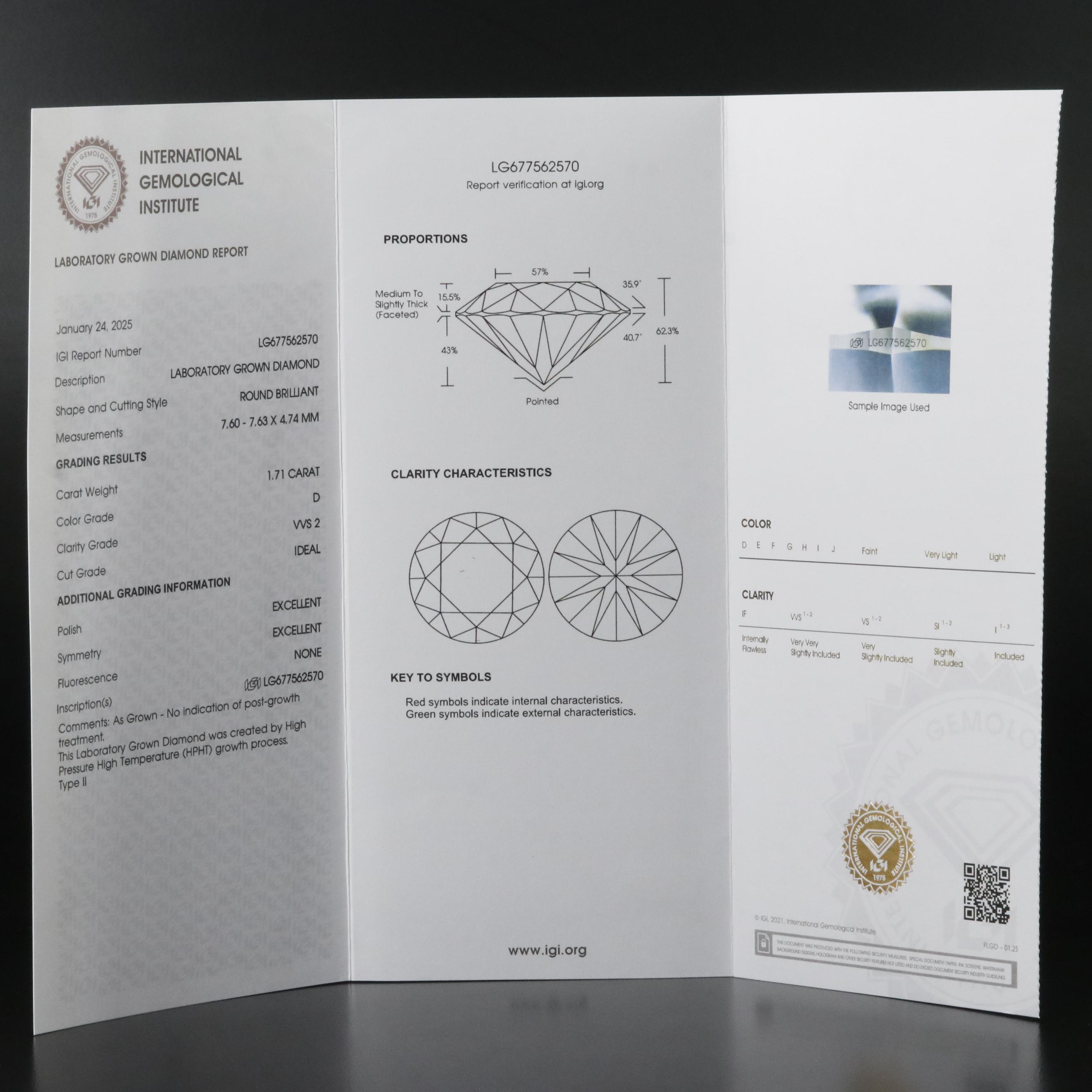 Platinum 3.41 CTW Lab Grown Diamond Stud Earrings with IGI Reports