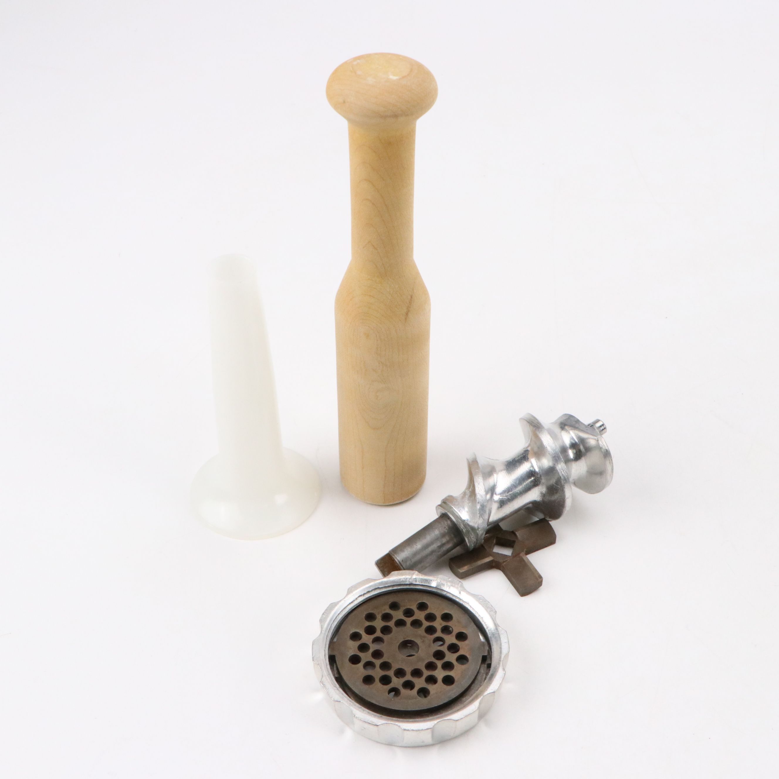 Vintage Sears Electric Meat Grinder with Oster Blender and Other Cookware