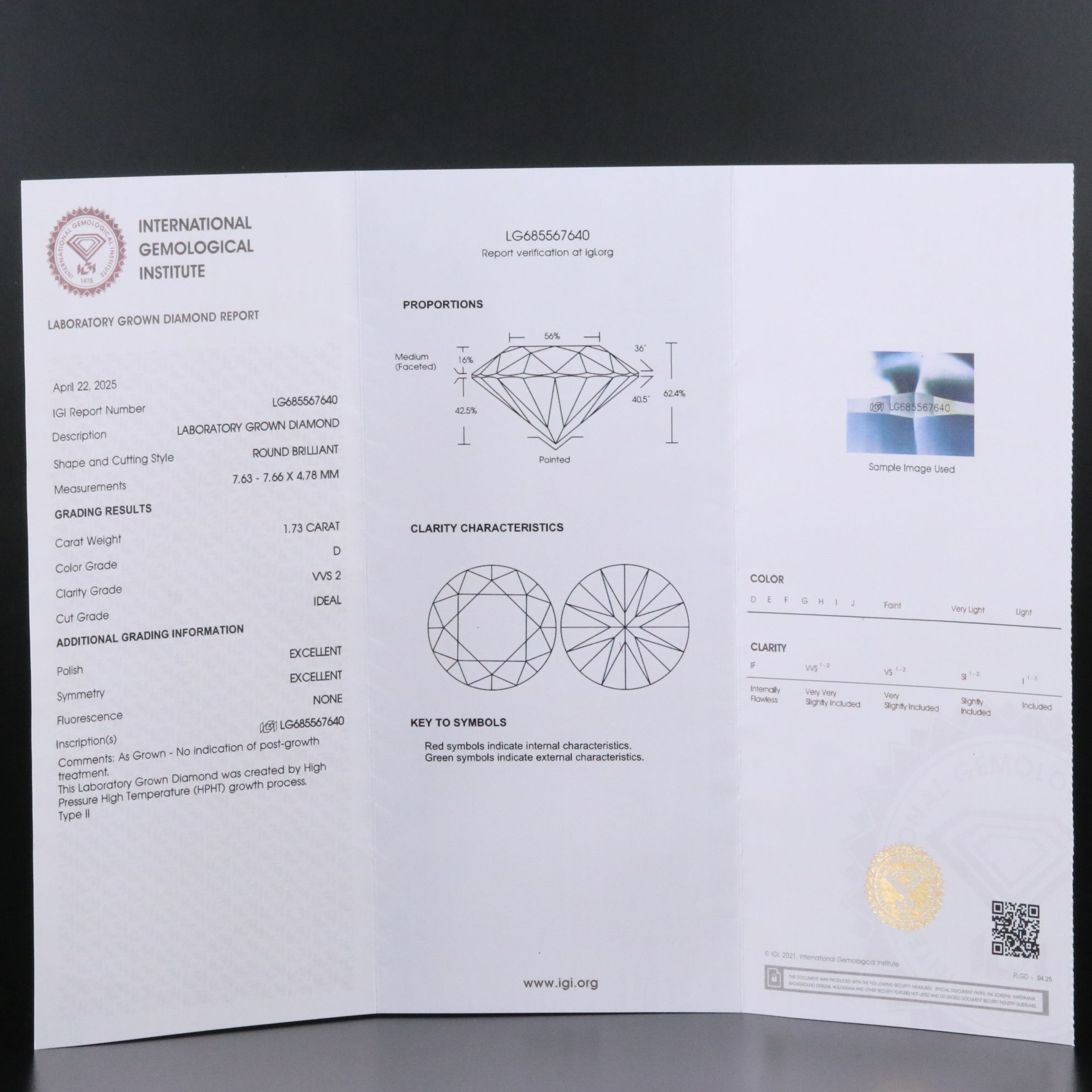 Platinum 3.47 CTW Lab Grown Diamond Solitaire Stud Earrings with IGI Reports