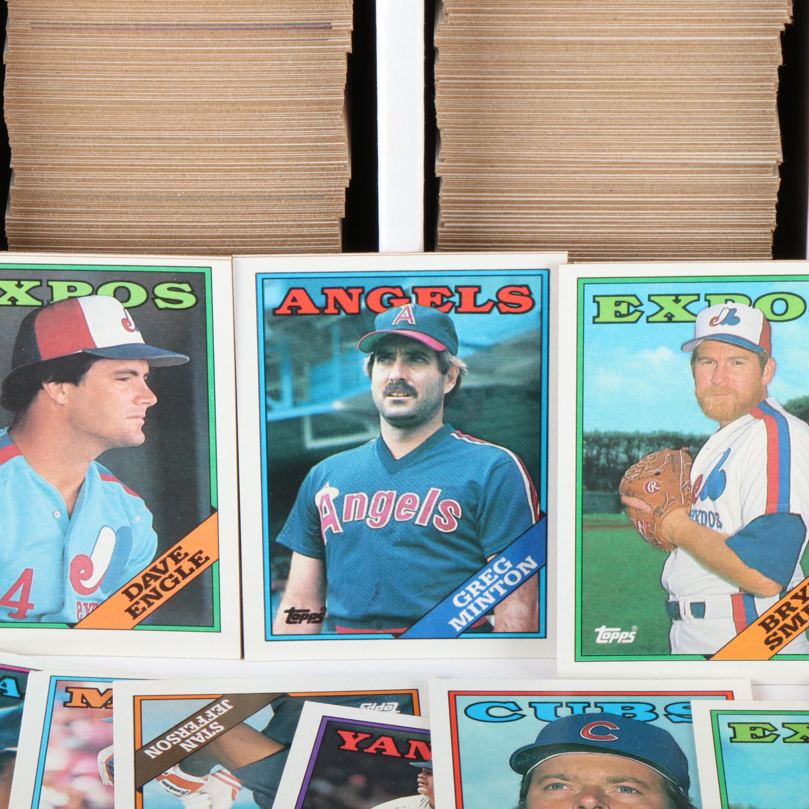 5,000 Mint Condition 1988 Topps Cut Card Storage Vending Case Baseball Cards