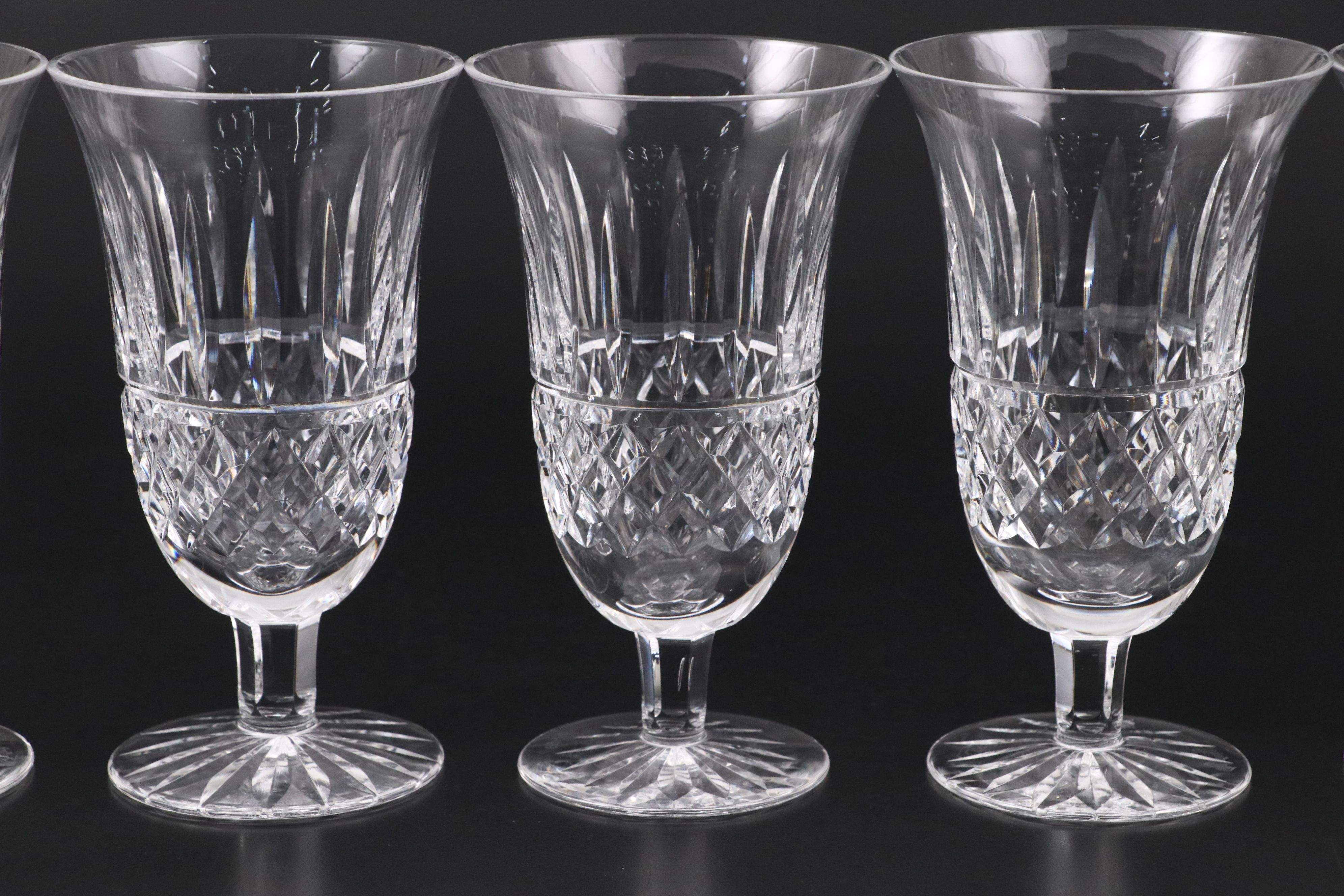 Waterford "Maeve" Cut Crystal Stemmed Iced Tea Glasses