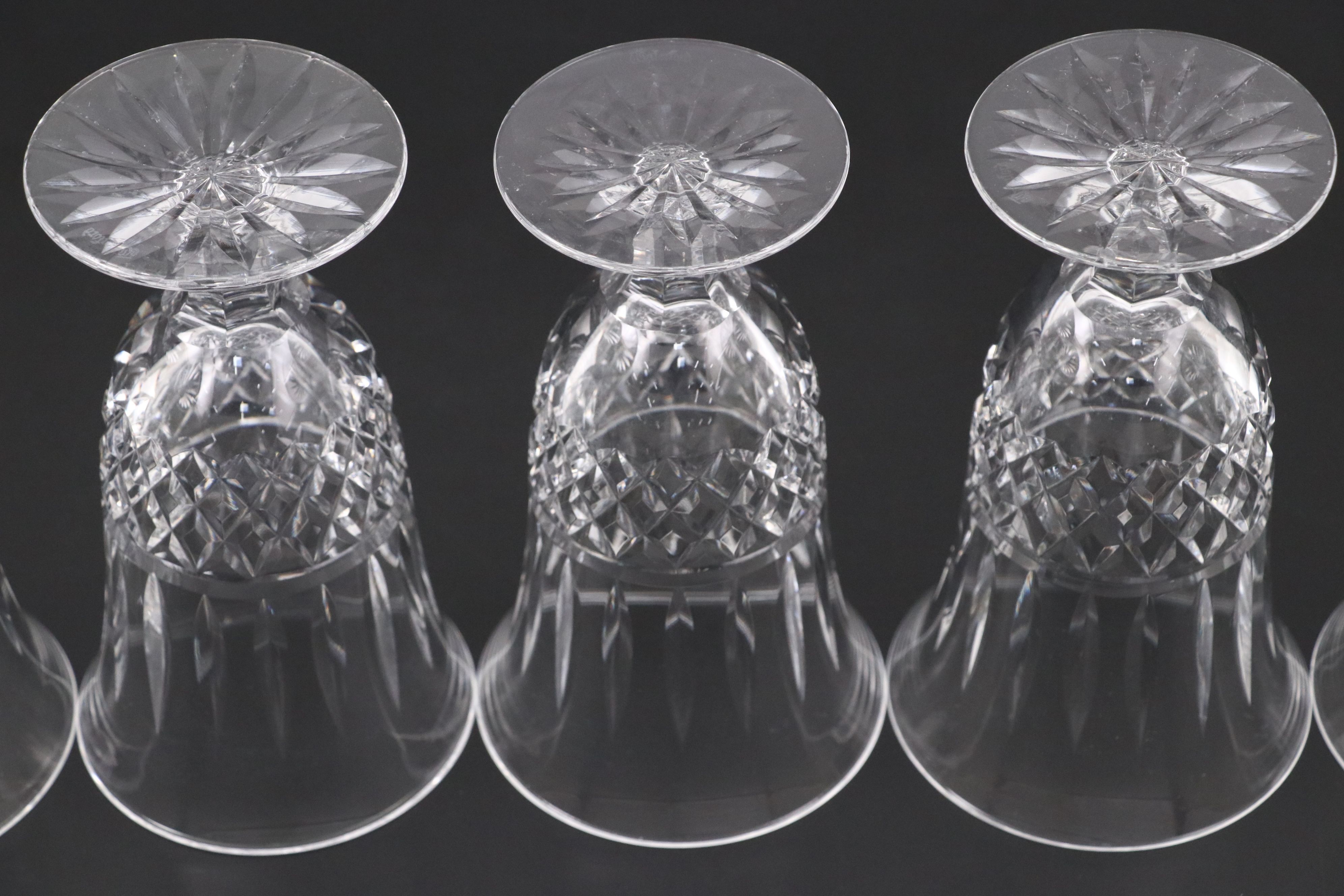 Waterford "Maeve" Cut Crystal Stemmed Iced Tea Glasses