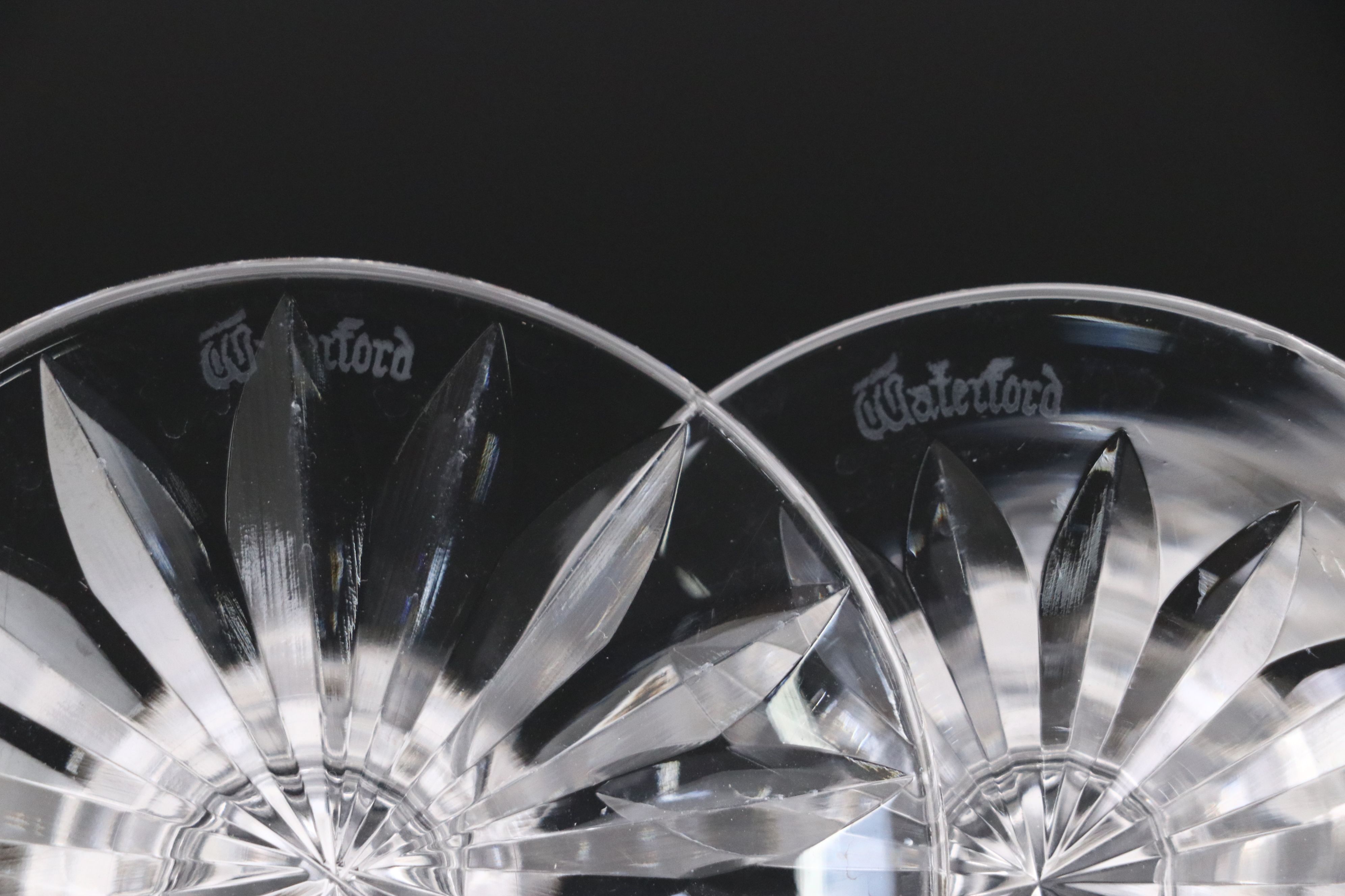 Waterford "Maeve" Cut Crystal Stemmed Iced Tea Glasses