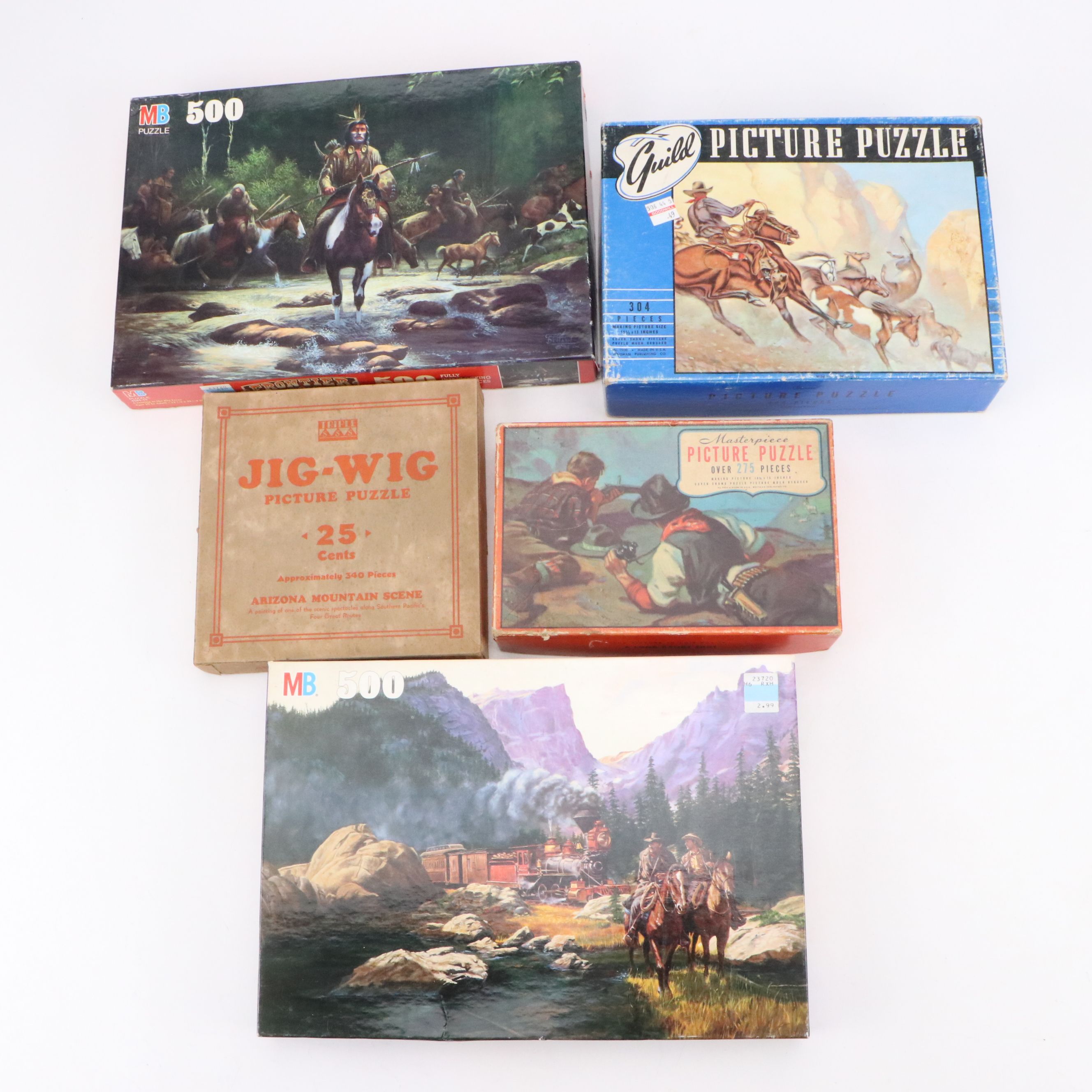 Milton Bradley "Frontier Days" with Other Western Puzzles